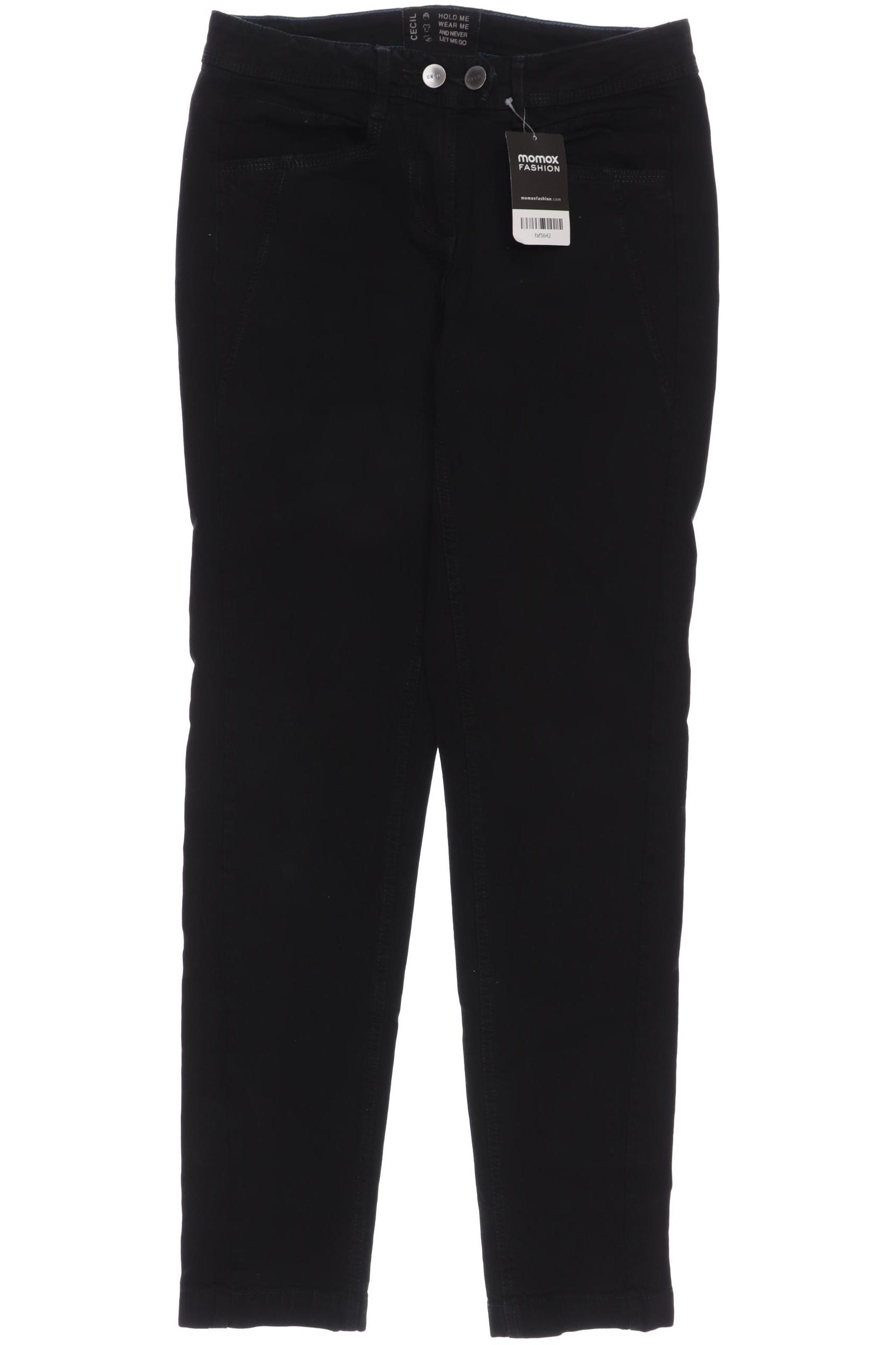 

CECIL Damen Jeans, schwarz