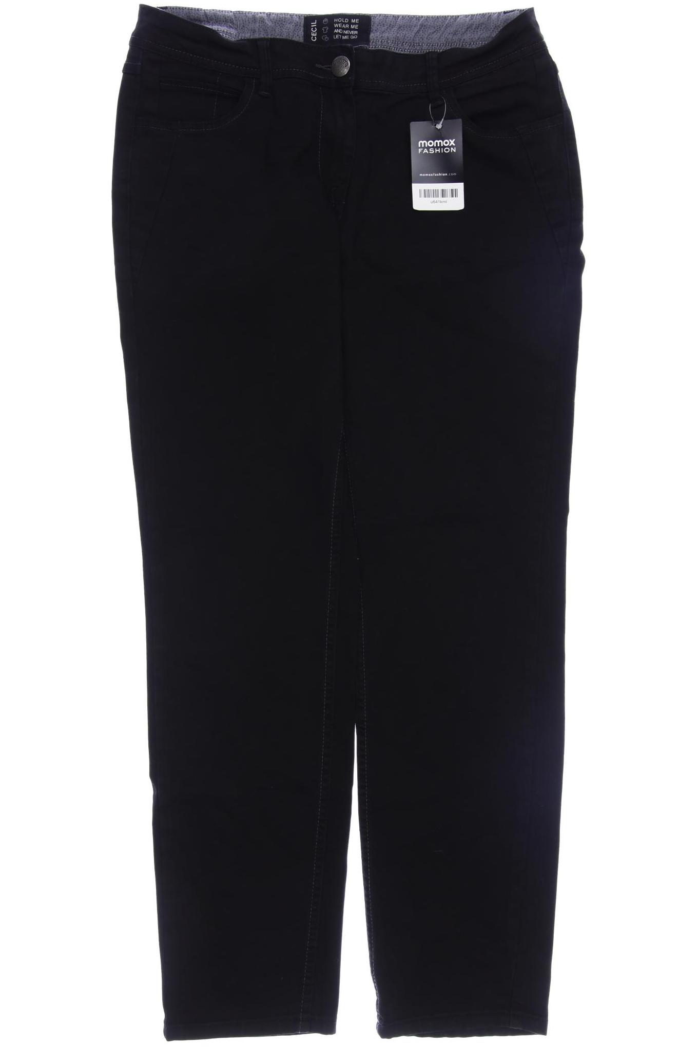 

CECIL Damen Jeans, schwarz