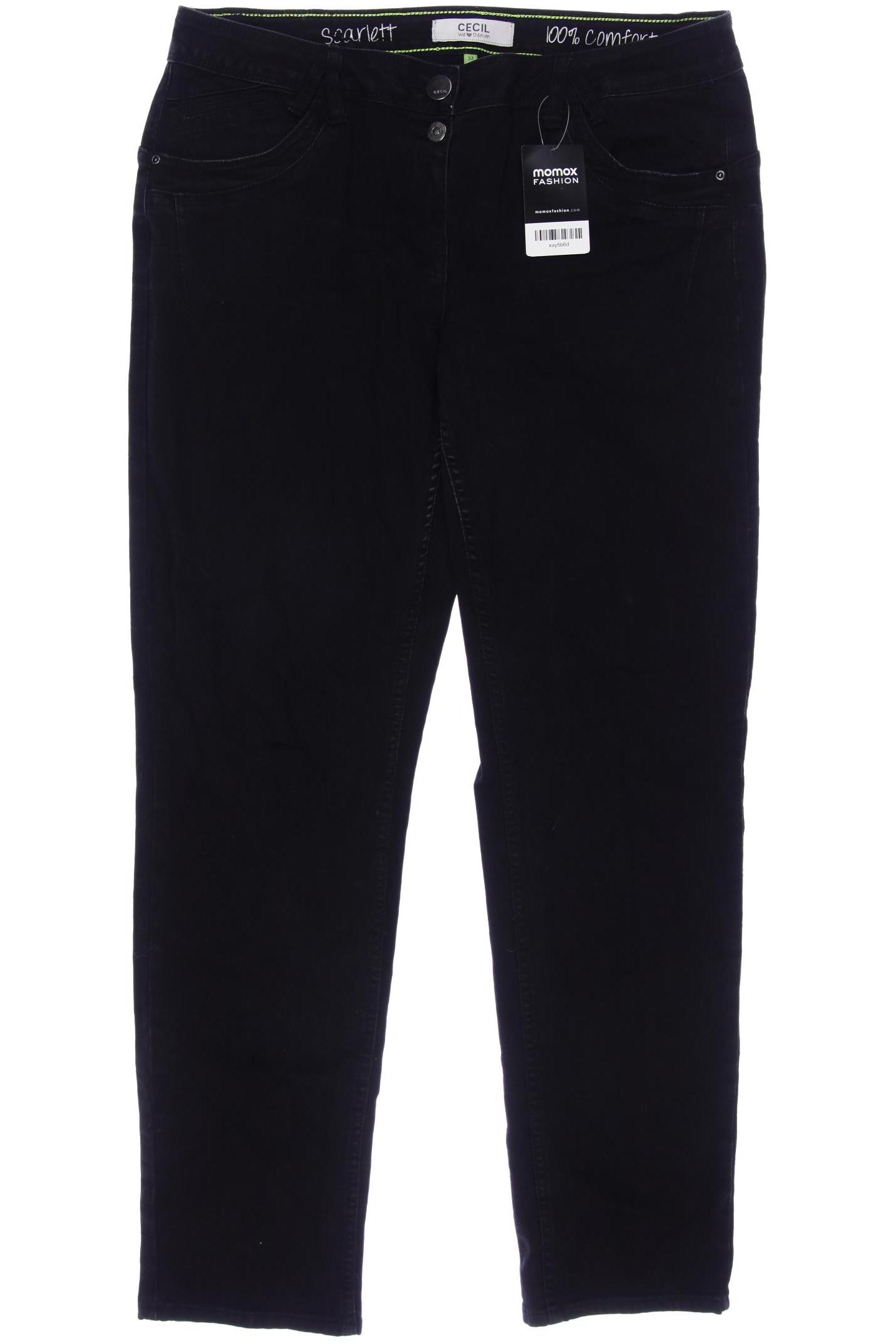 

CECIL Damen Jeans, schwarz