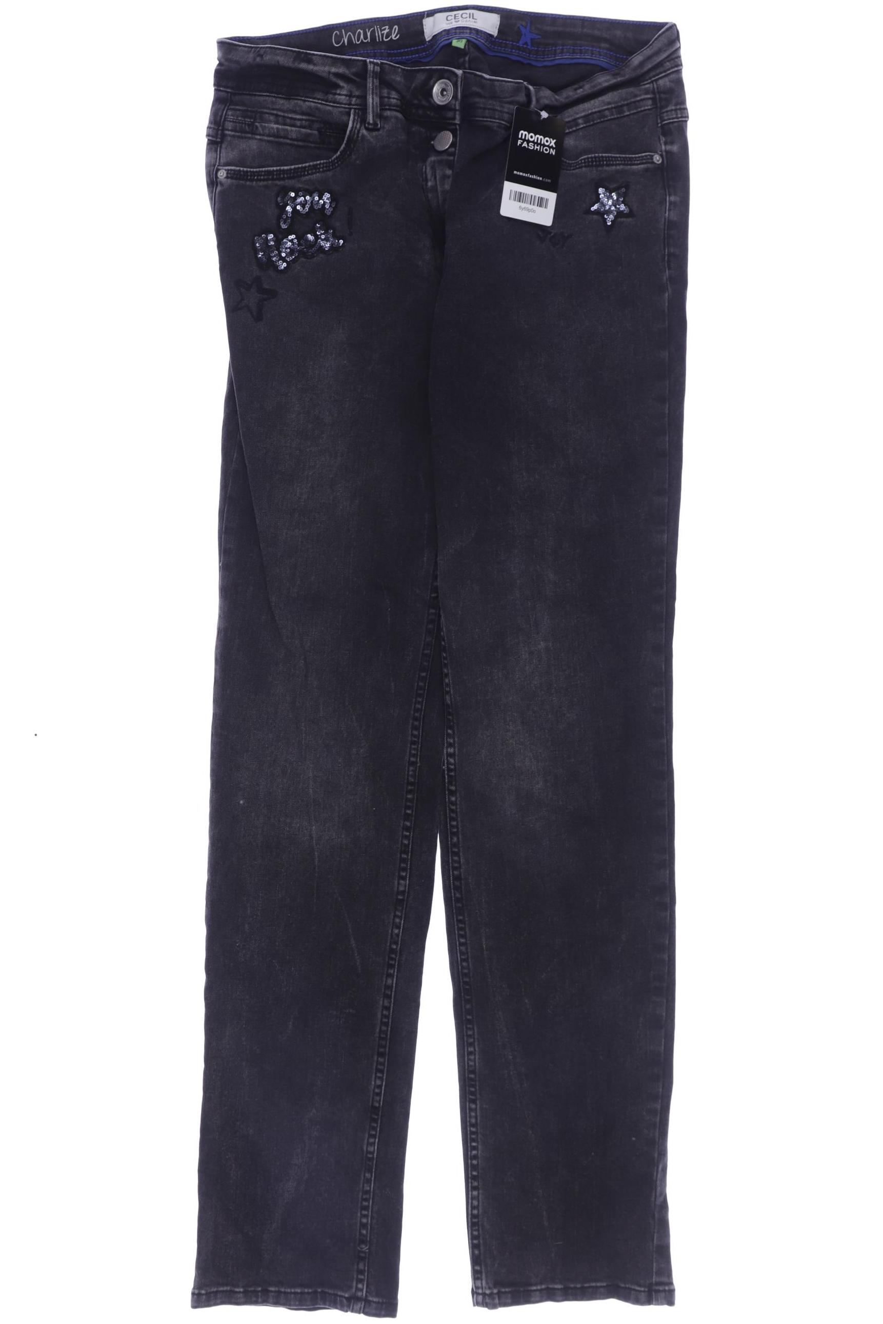 

CECIL Damen Jeans, schwarz