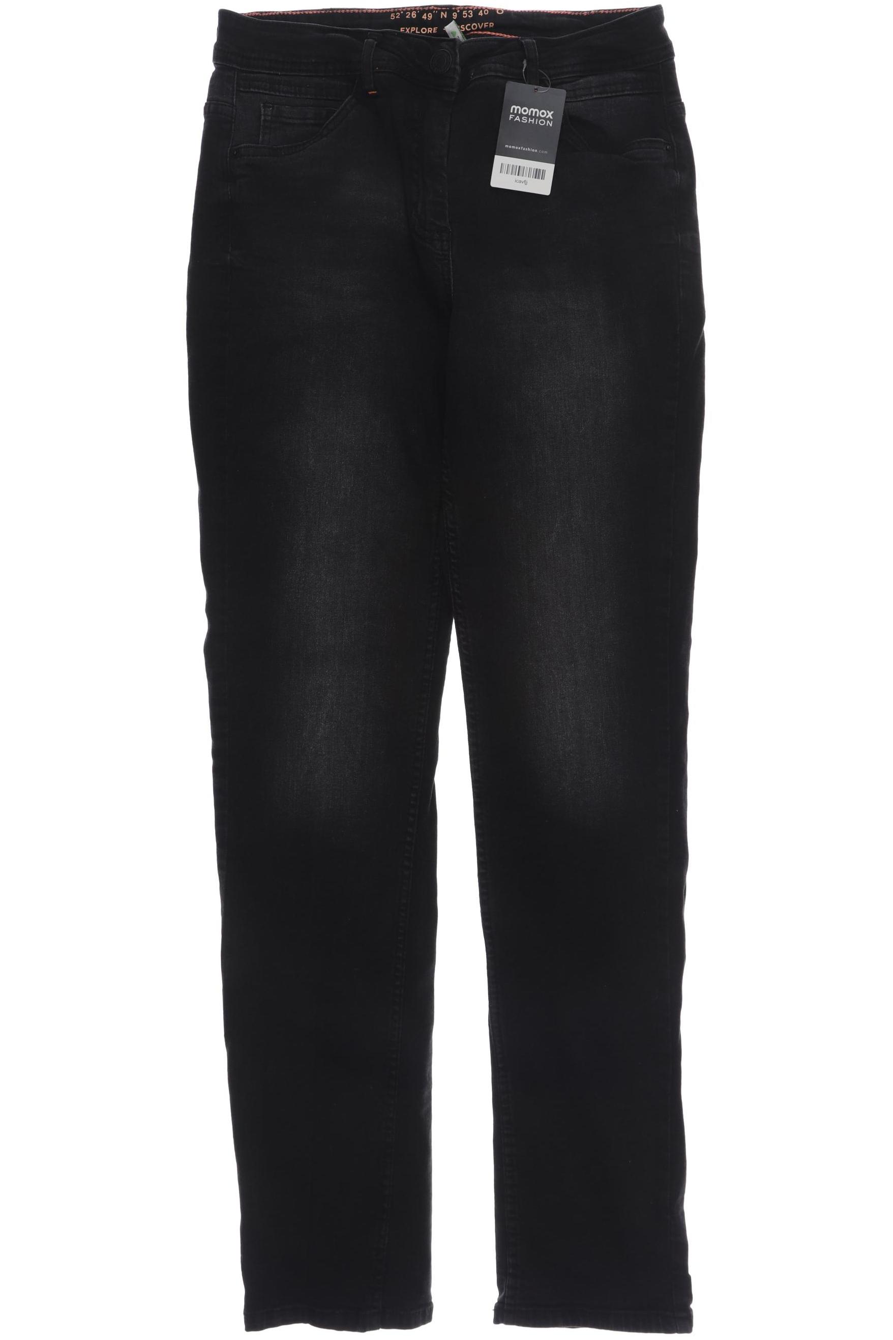 

CECIL Damen Jeans, schwarz