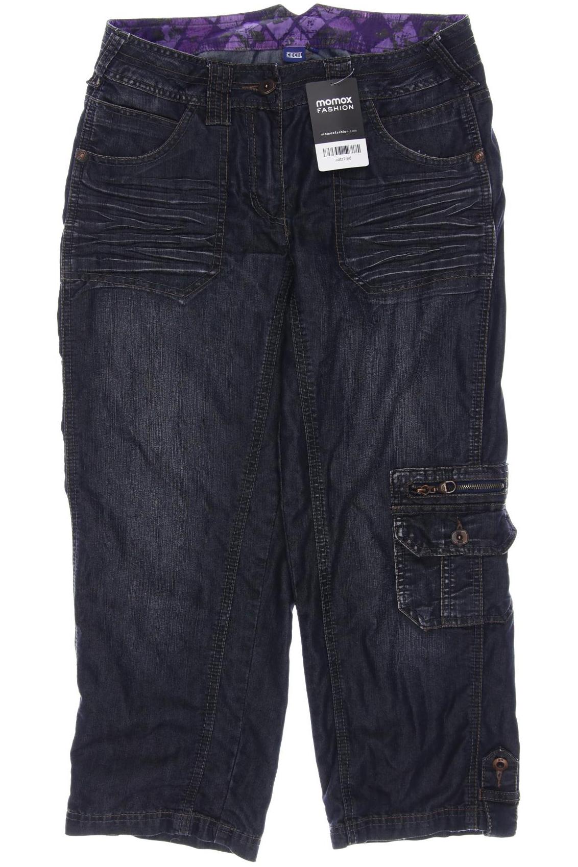 

CECIL Damen Jeans, schwarz