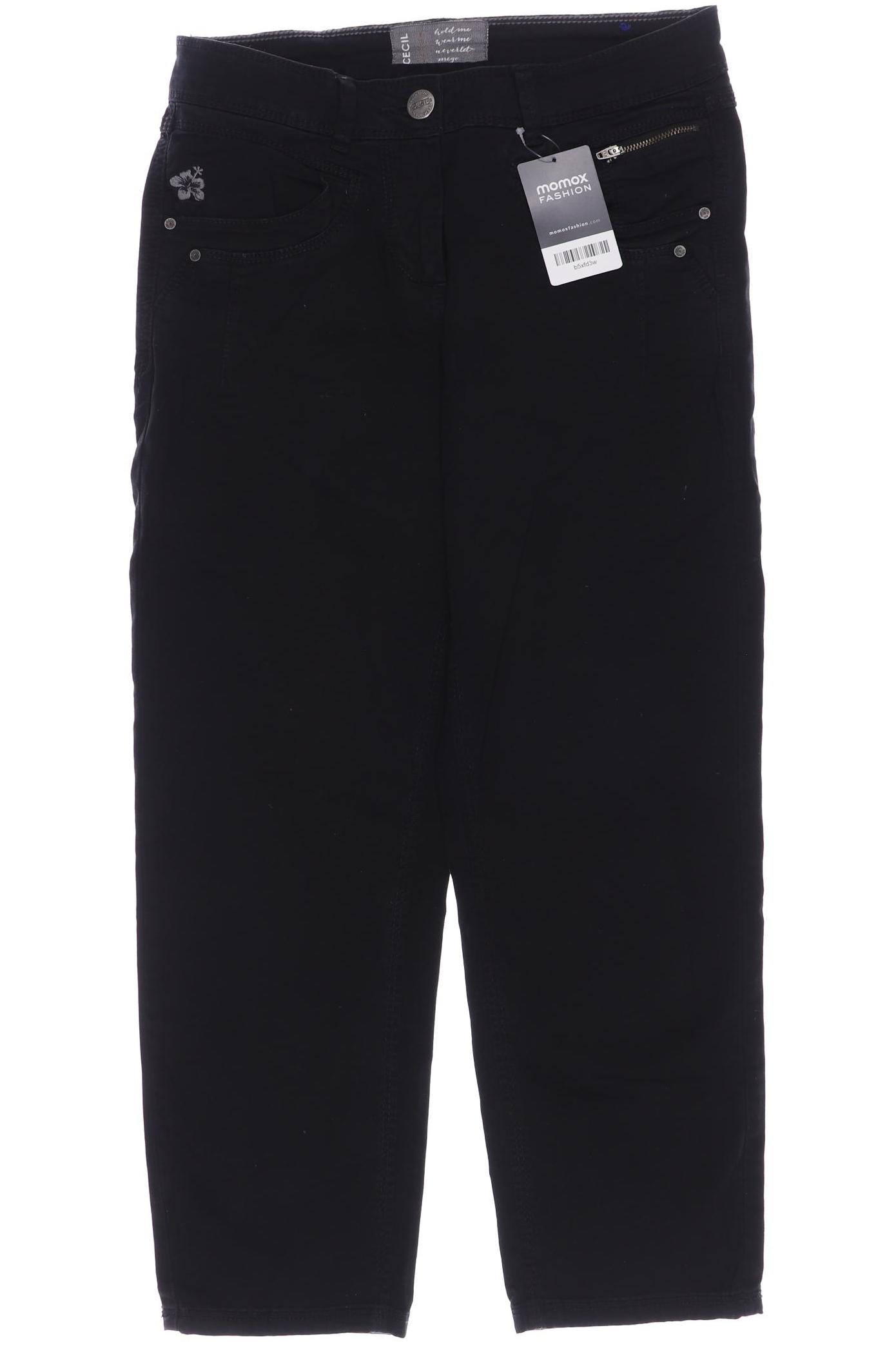

CECIL Damen Jeans, schwarz