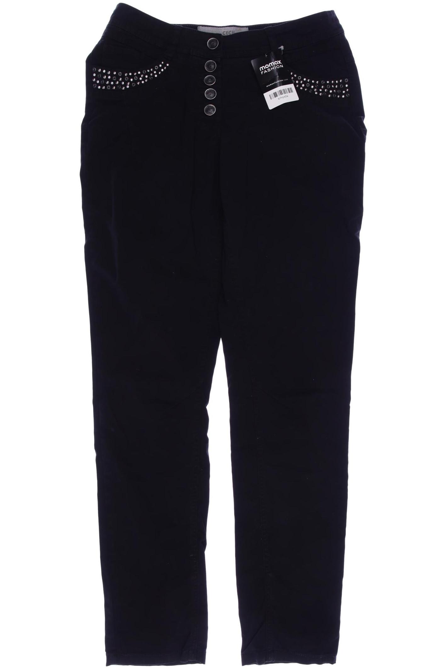 

CECIL Damen Jeans, schwarz