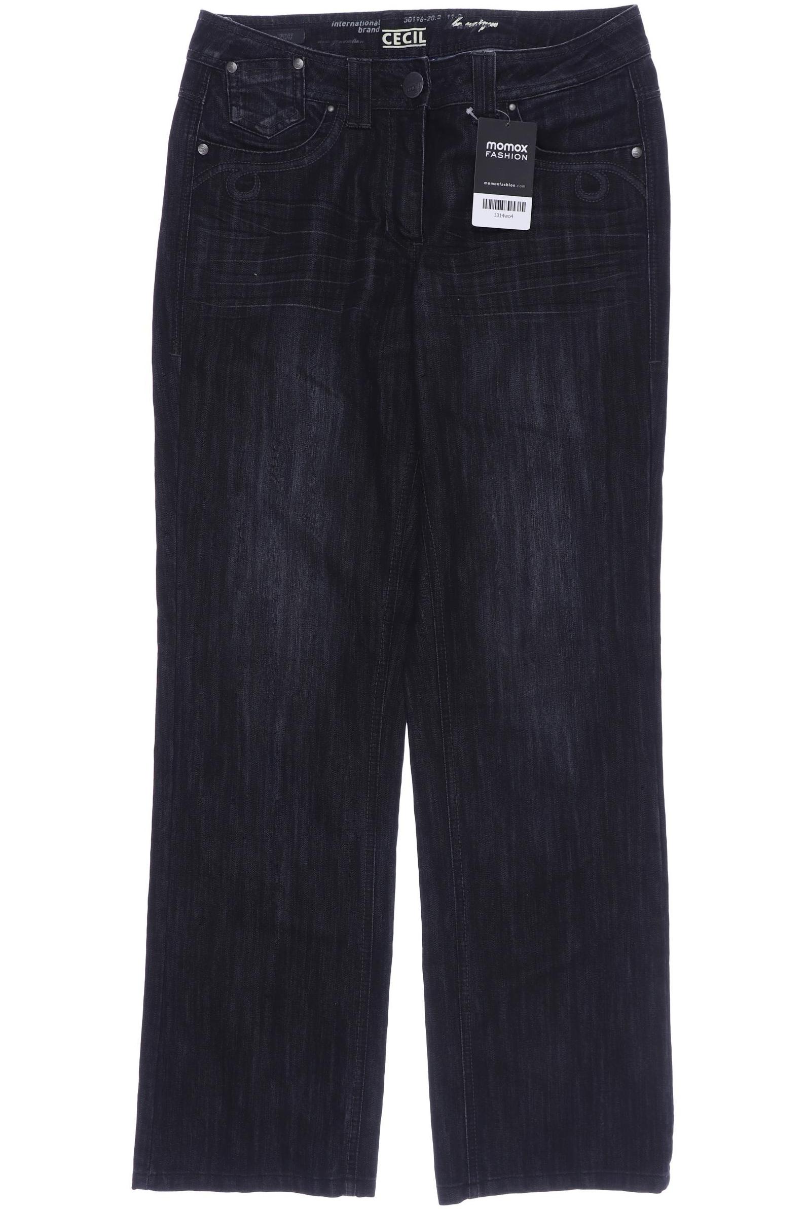 

CECIL Damen Jeans, schwarz