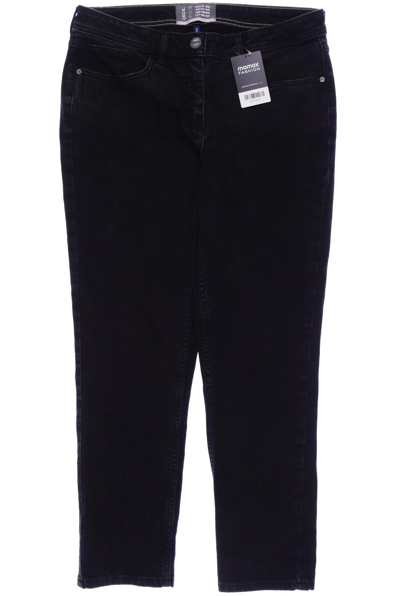 

CECIL Damen Jeans, schwarz