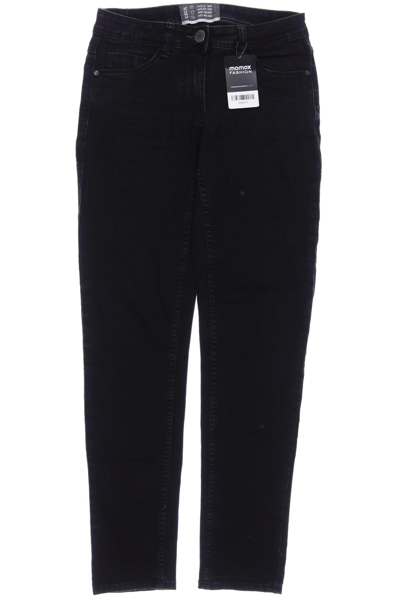 

CECIL Damen Jeans, schwarz