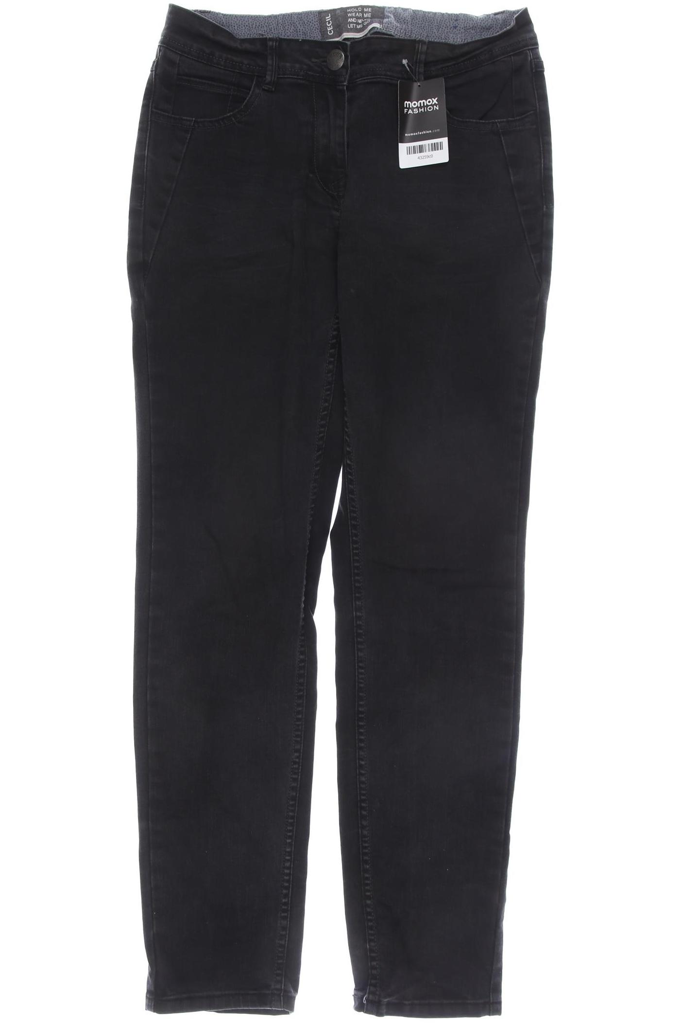 

CECIL Damen Jeans, schwarz