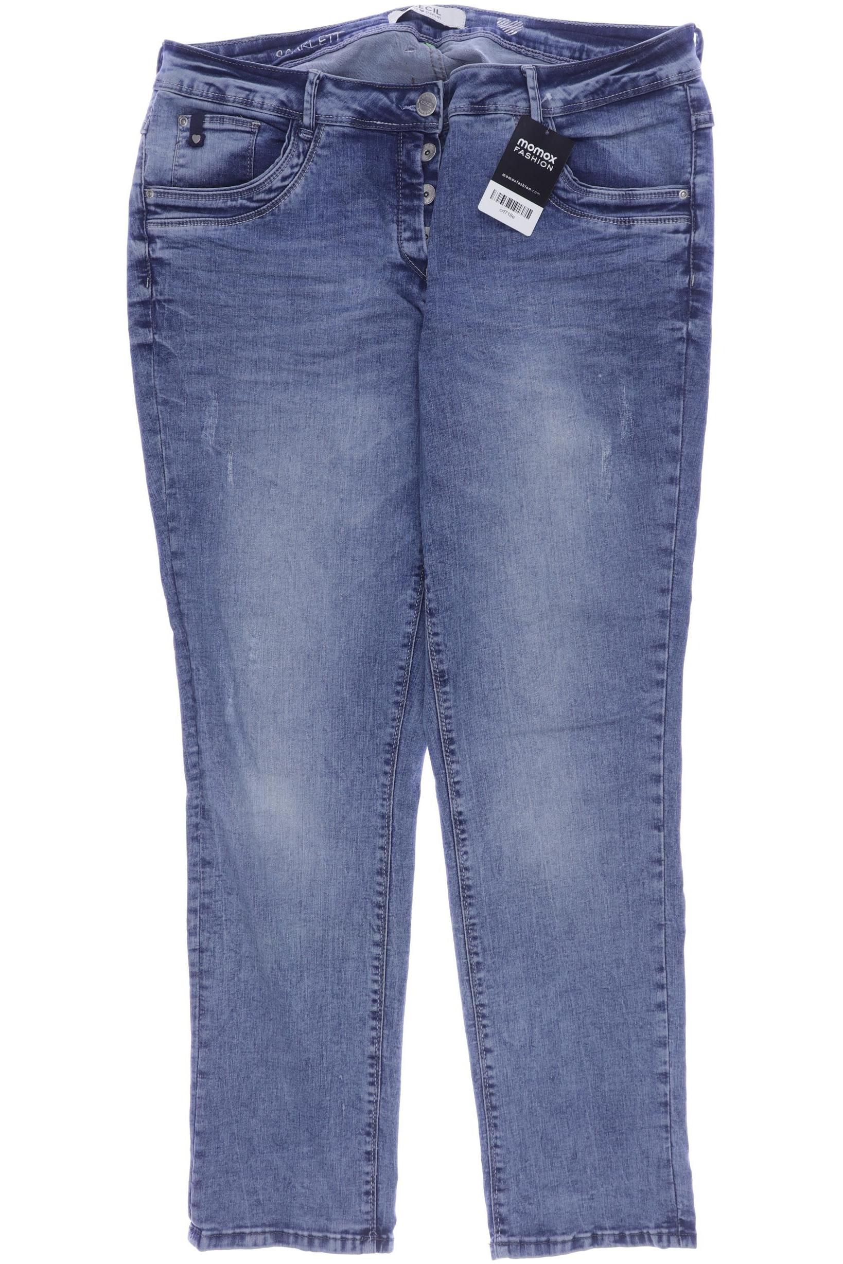 

CECIL Damen Jeans, blau
