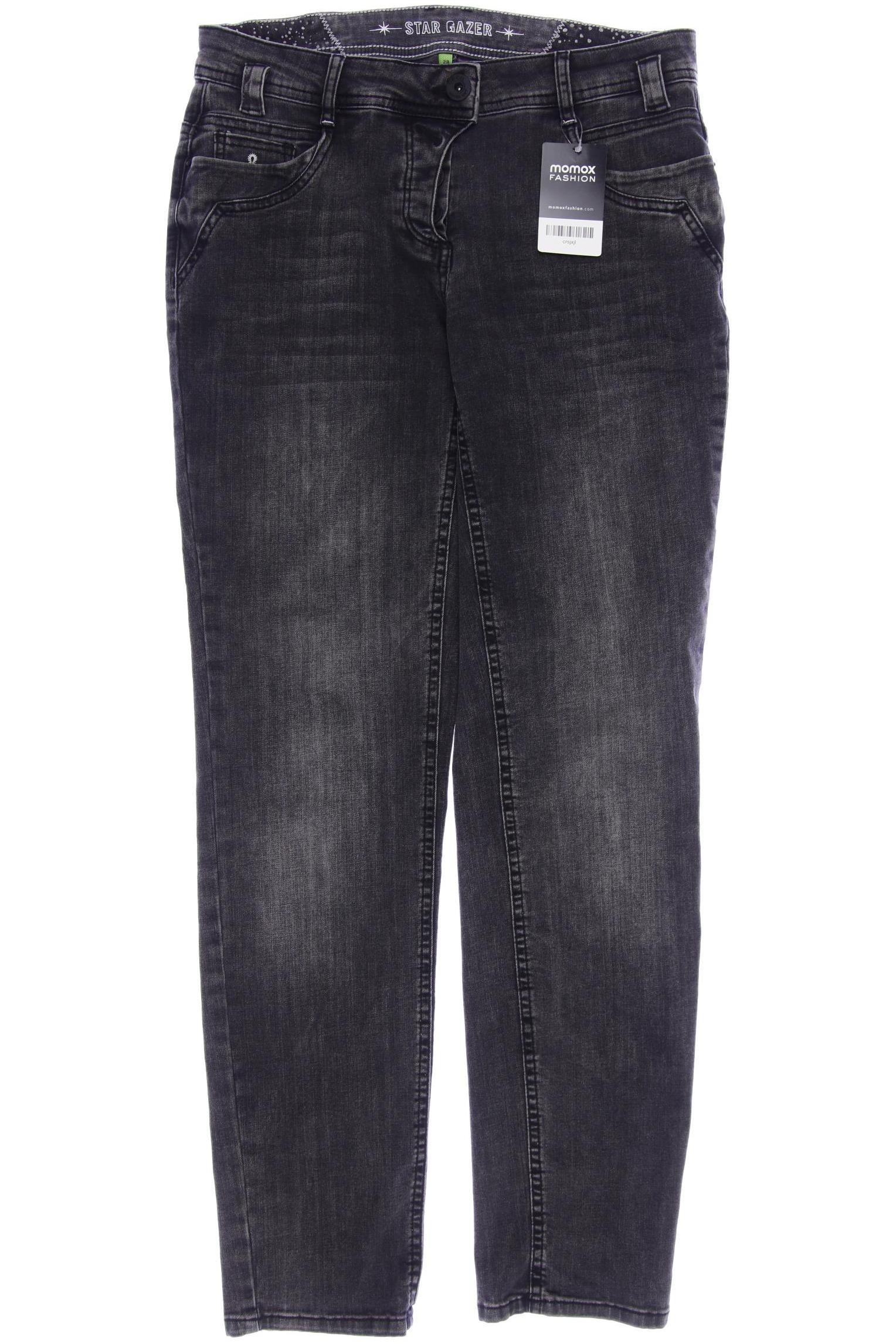 

CECIL Damen Jeans, schwarz