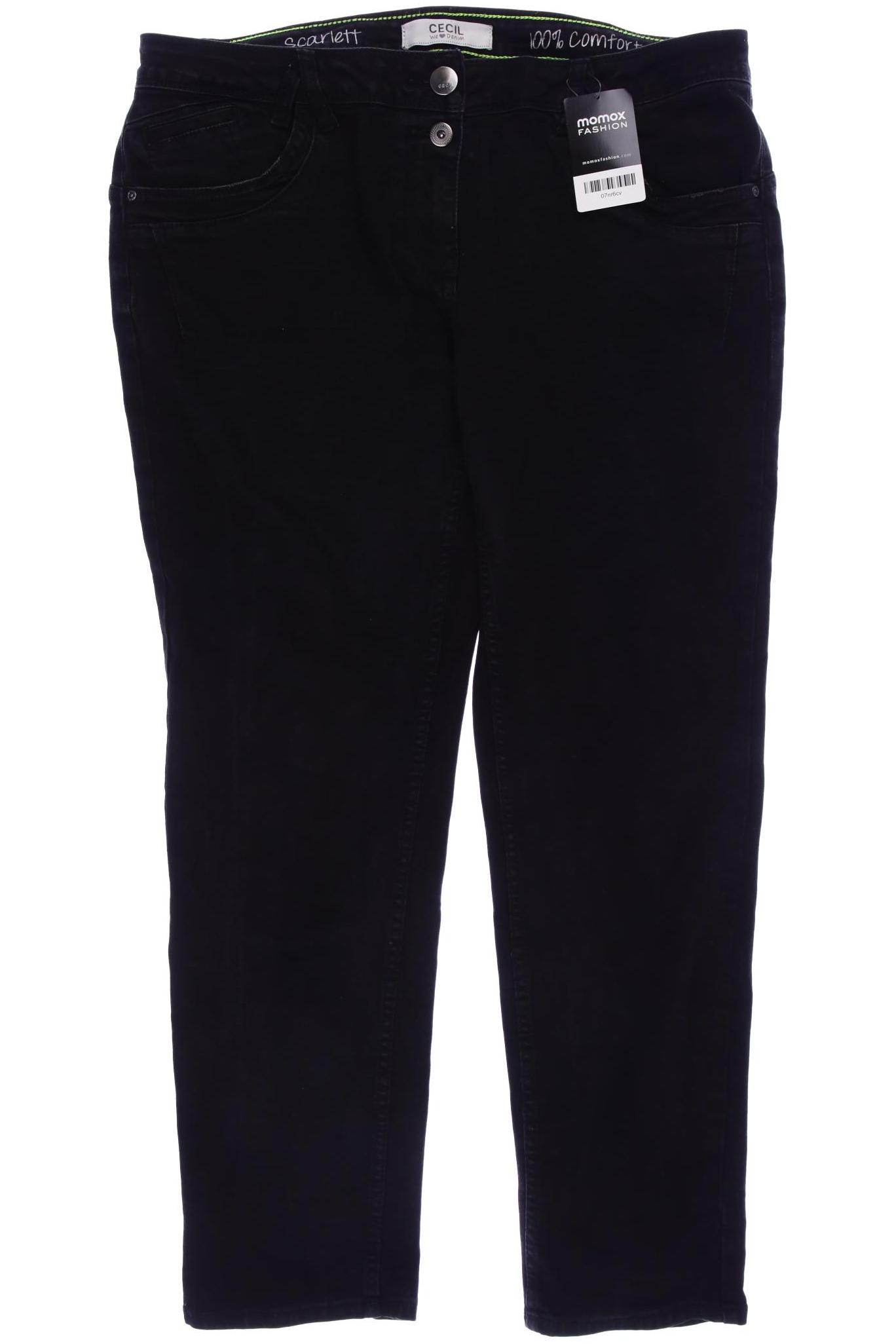 

CECIL Damen Jeans, schwarz