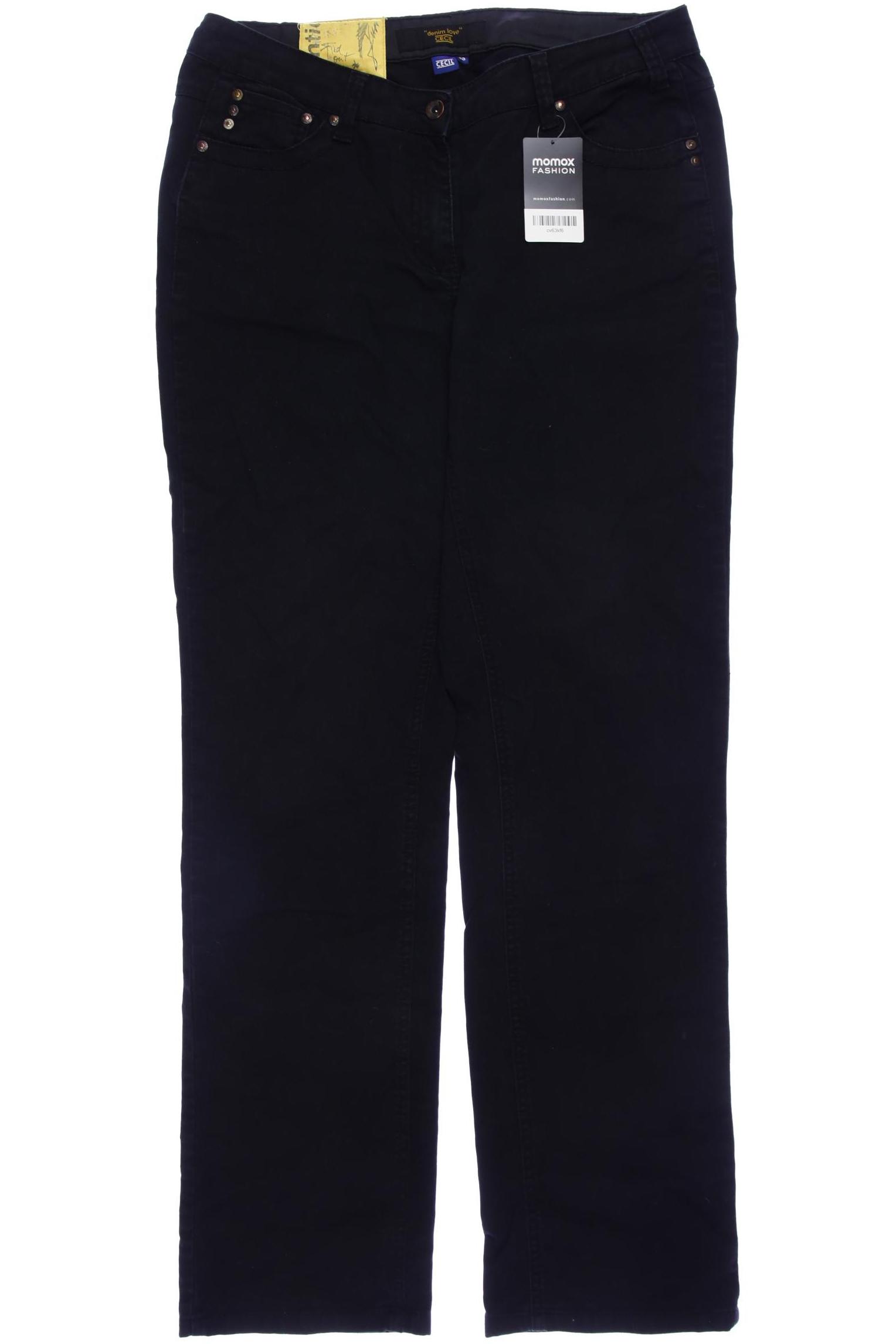 

CECIL Damen Jeans, schwarz