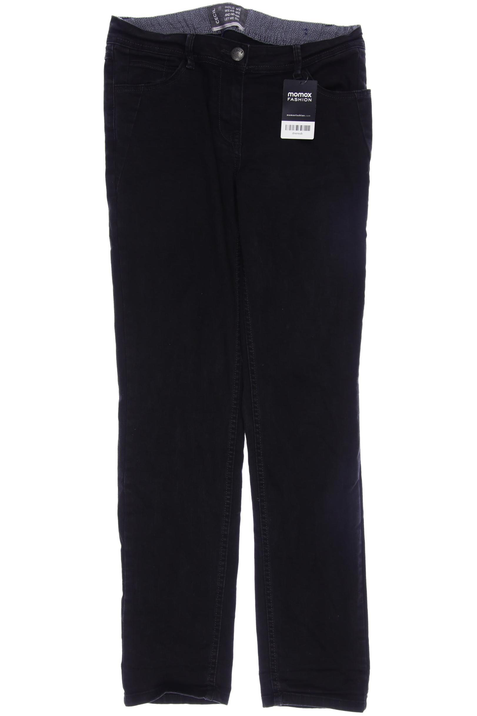 

CECIL Damen Jeans, schwarz