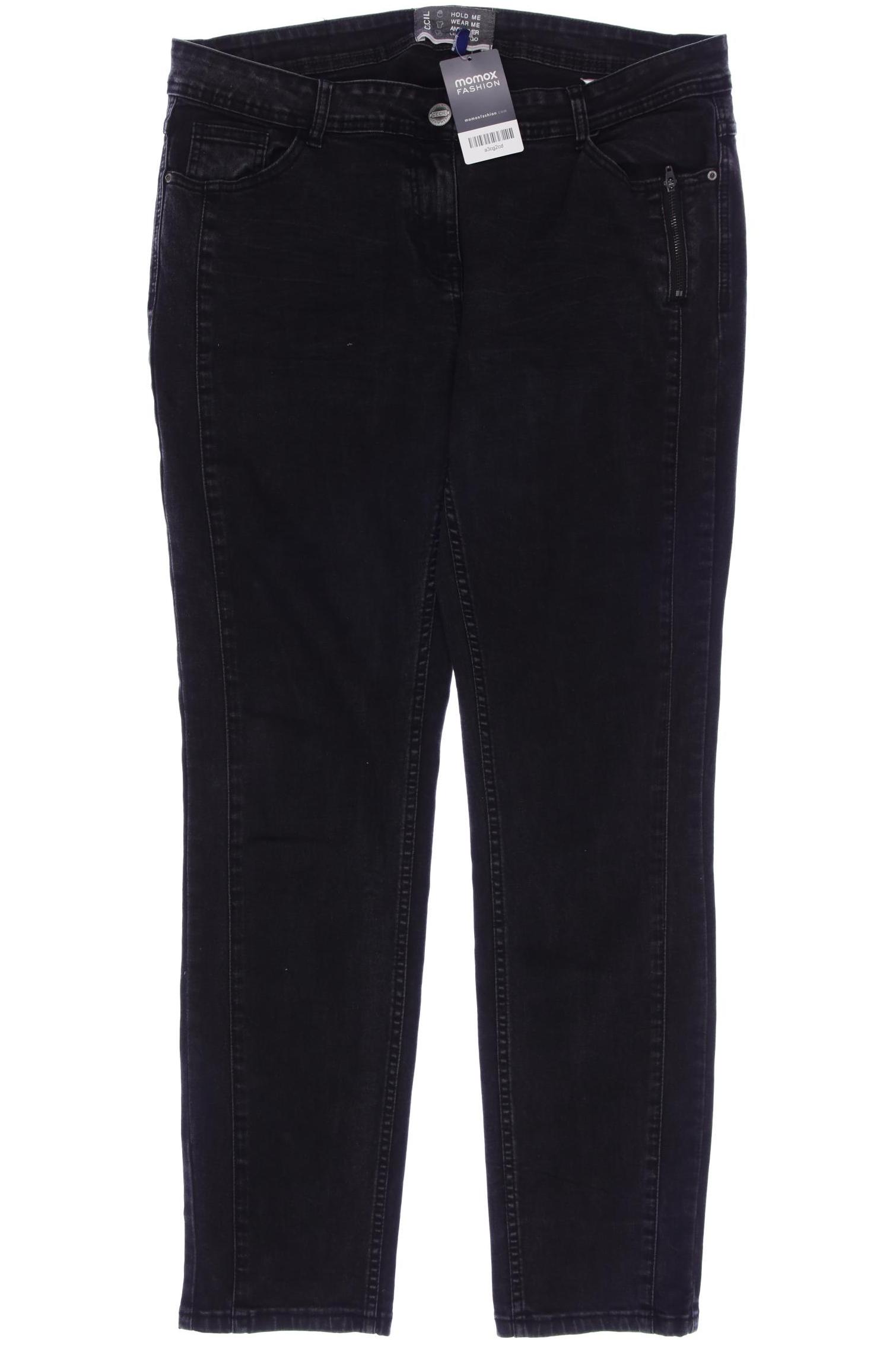 

CECIL Damen Jeans, schwarz