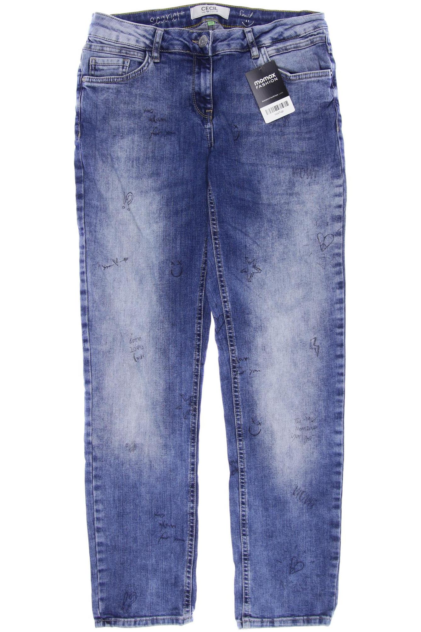 

CECIL Damen Jeans, blau