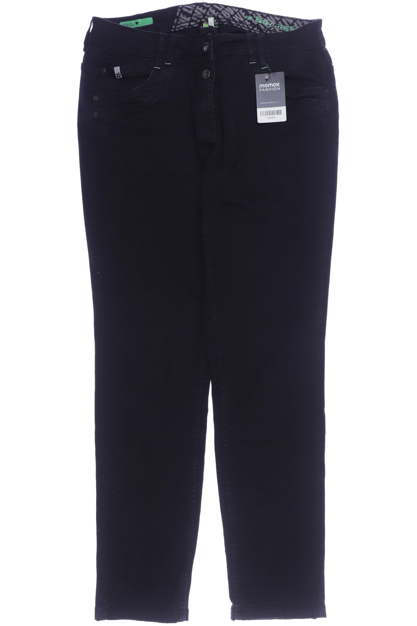 

CECIL Damen Jeans, schwarz