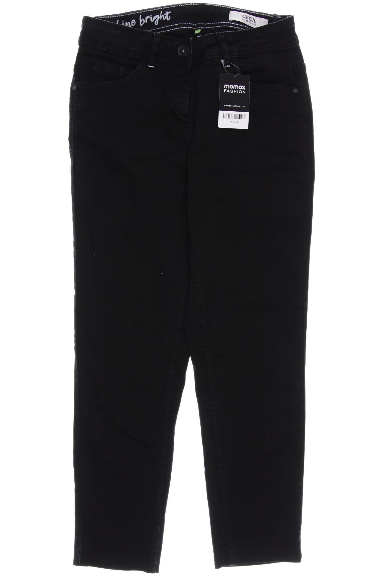 

CECIL Damen Jeans, schwarz