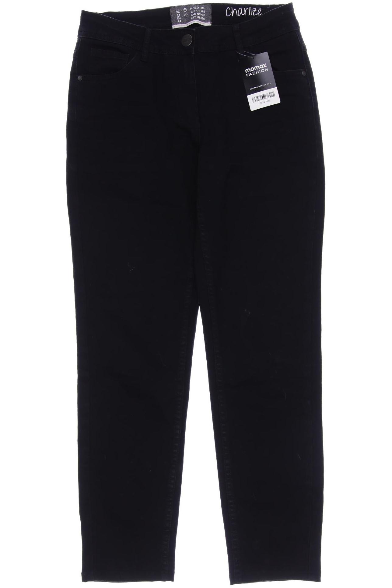 

CECIL Damen Jeans, schwarz