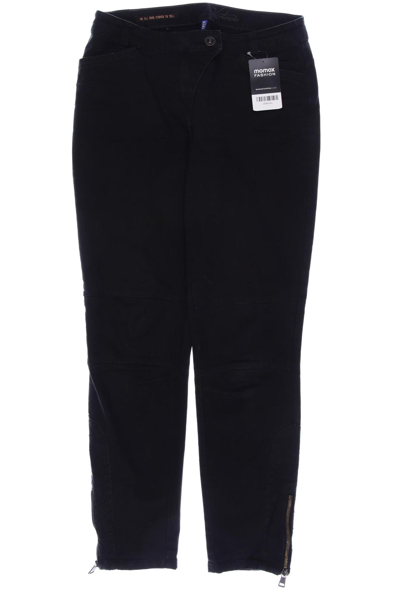 

CECIL Damen Jeans, schwarz