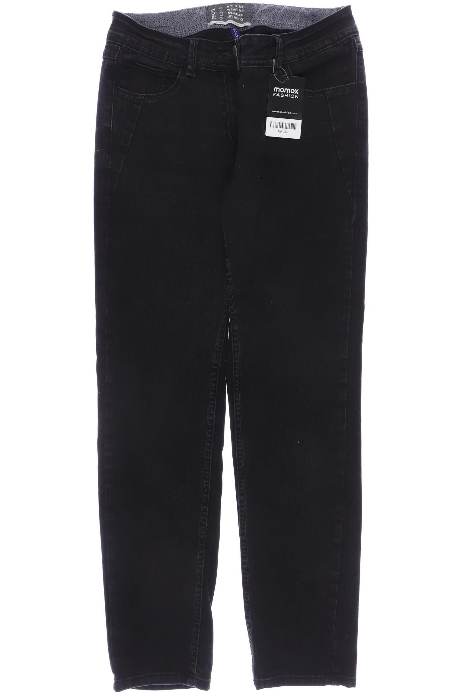 

CECIL Damen Jeans, schwarz