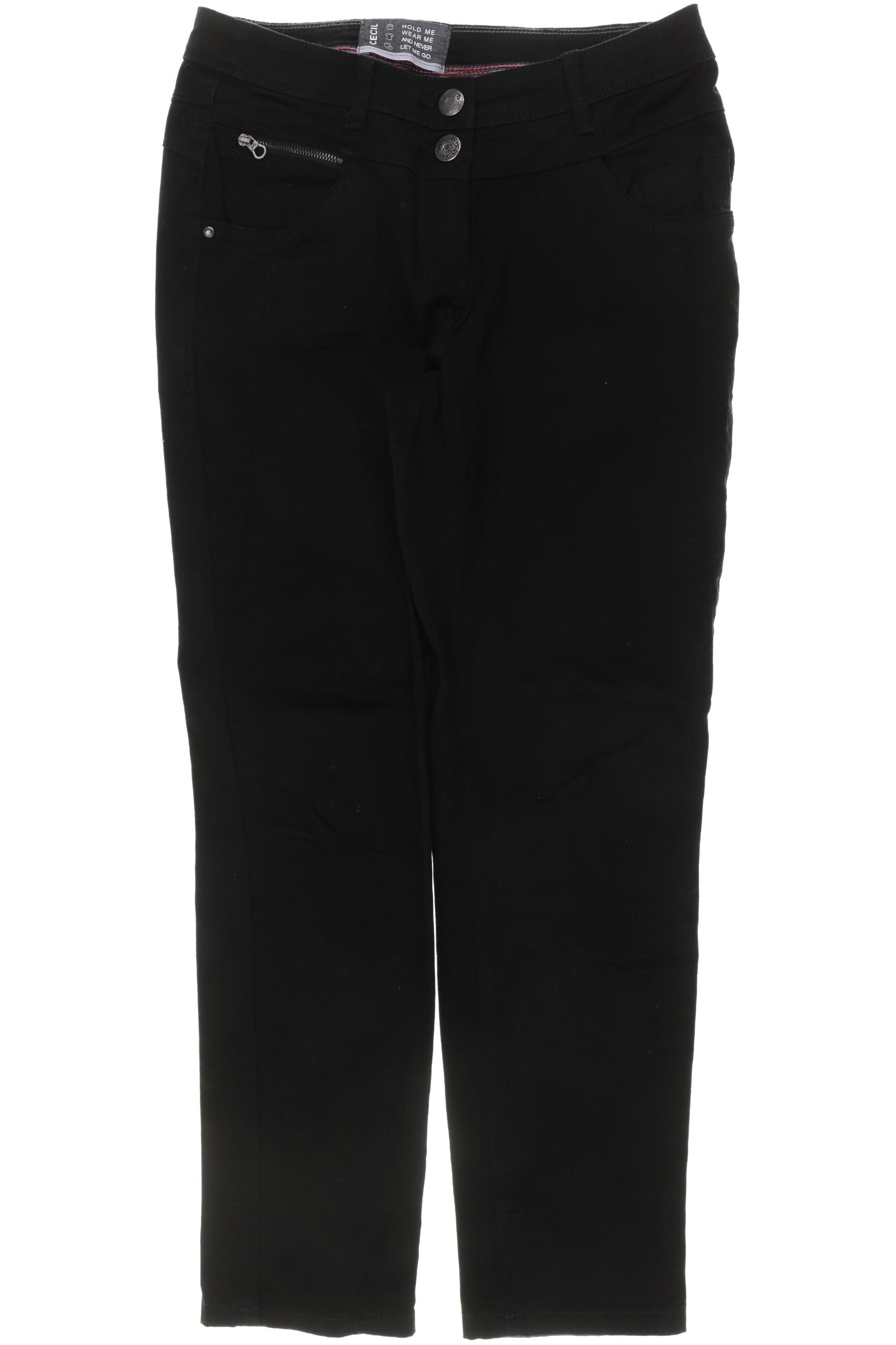 

CECIL Damen Jeans, schwarz