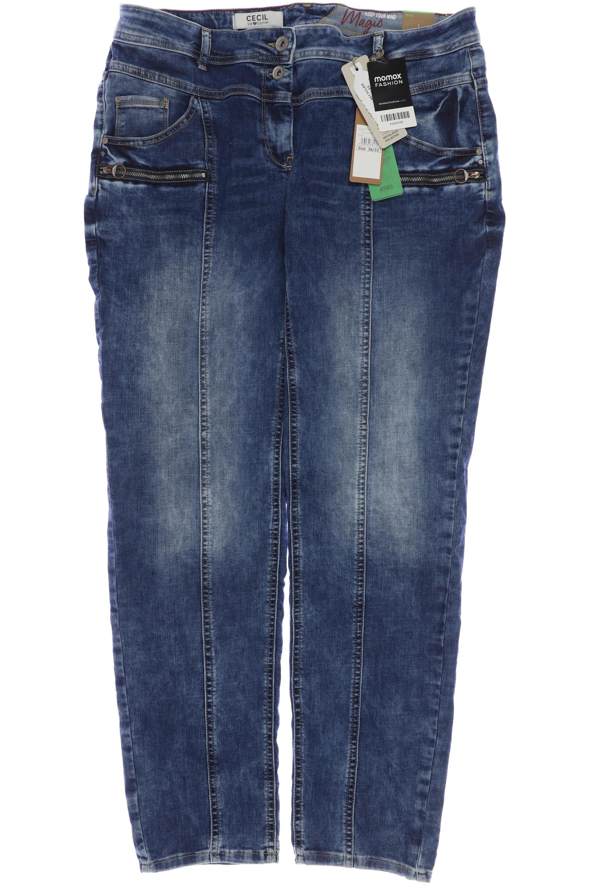 

CECIL Damen Jeans, blau