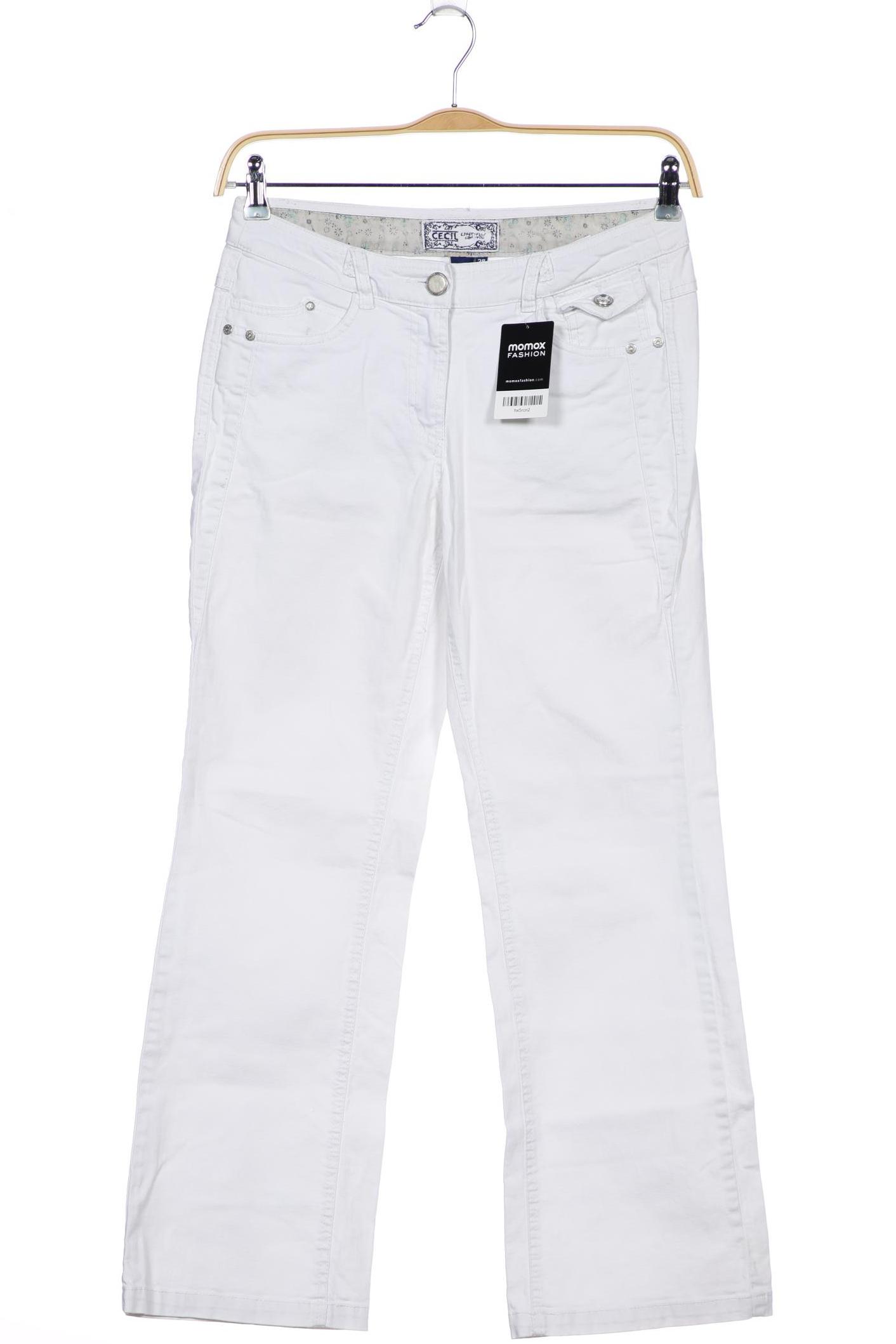 

CECIL Damen Jeans, weiß