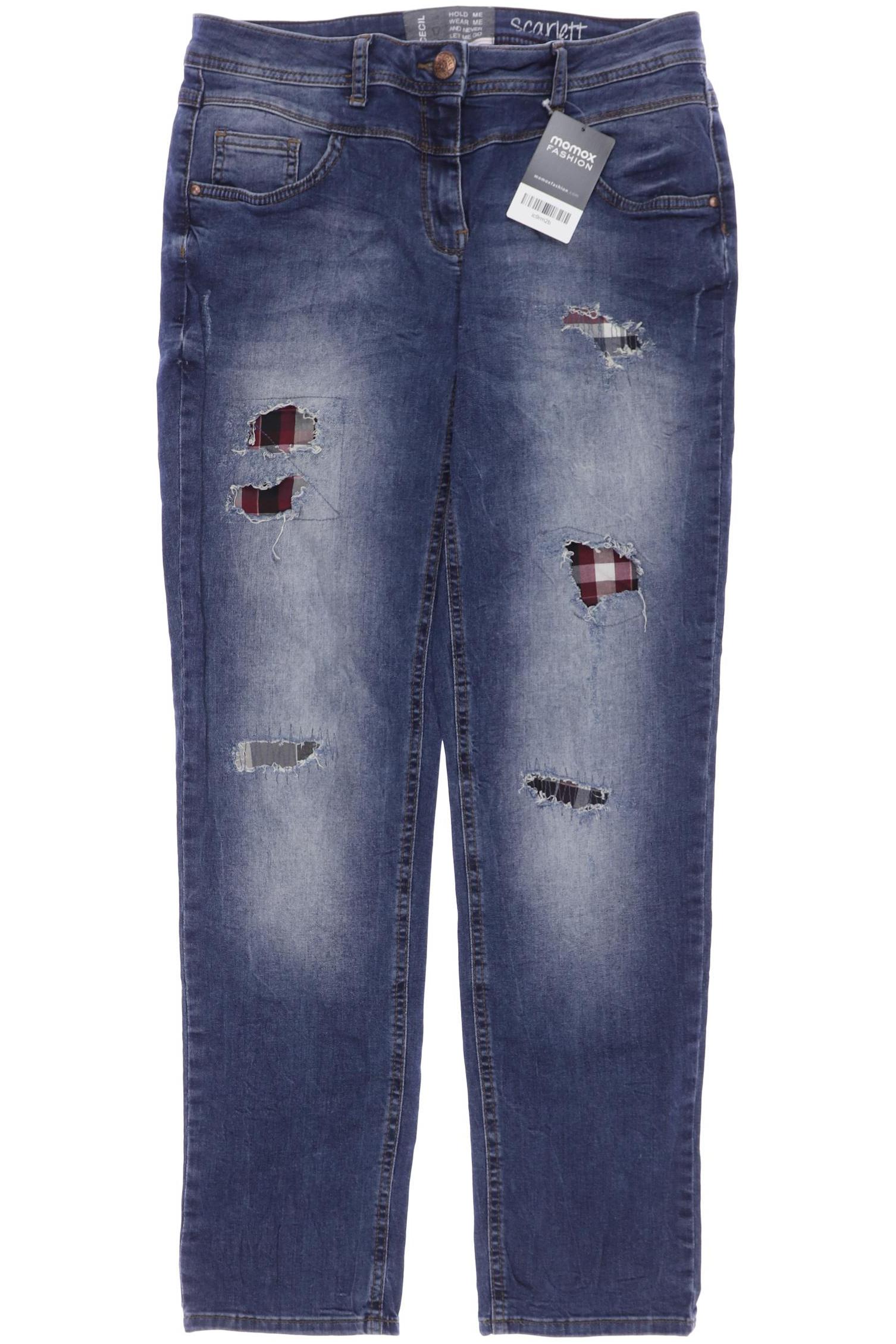 

CECIL Damen Jeans, blau