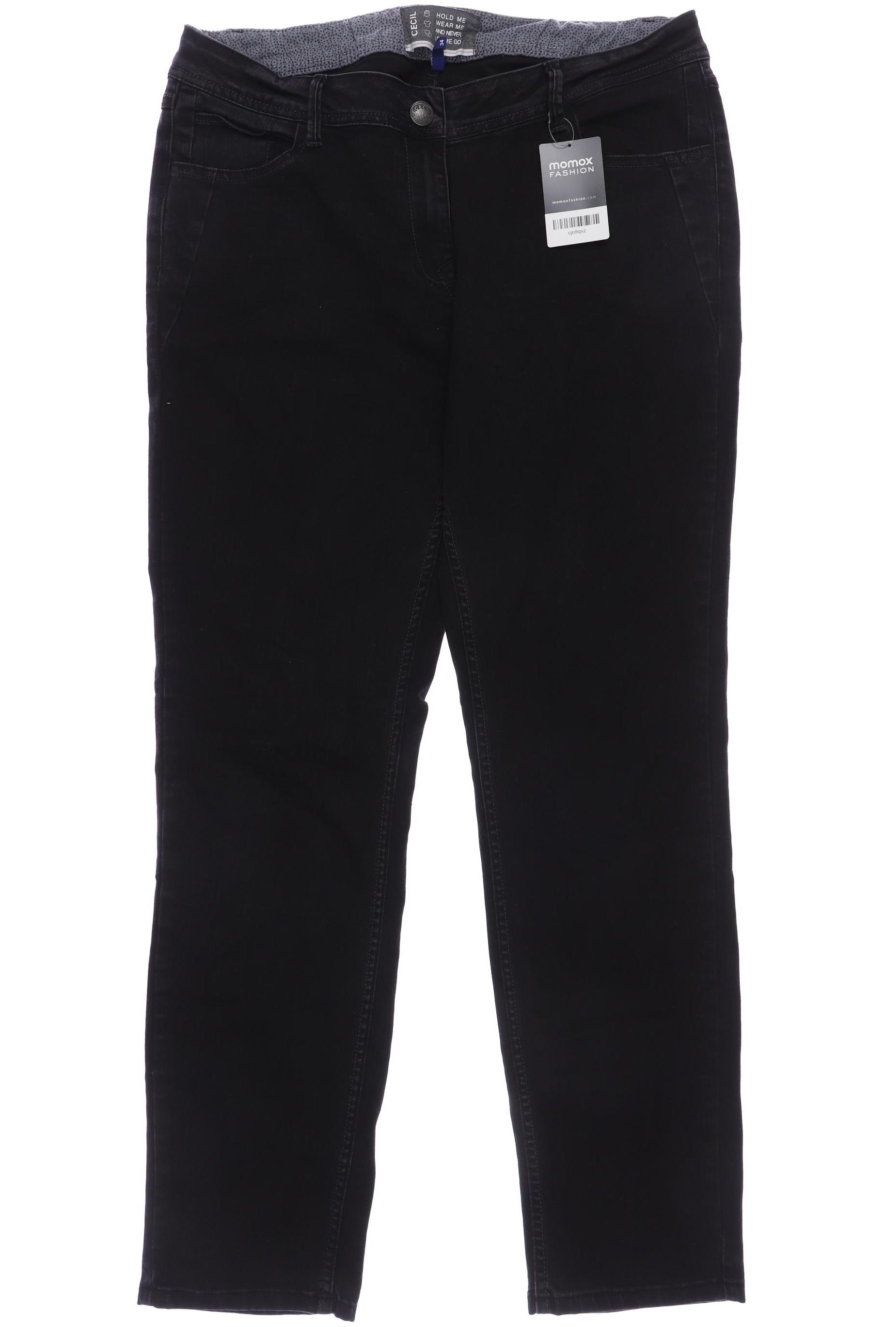 

CECIL Damen Jeans, schwarz