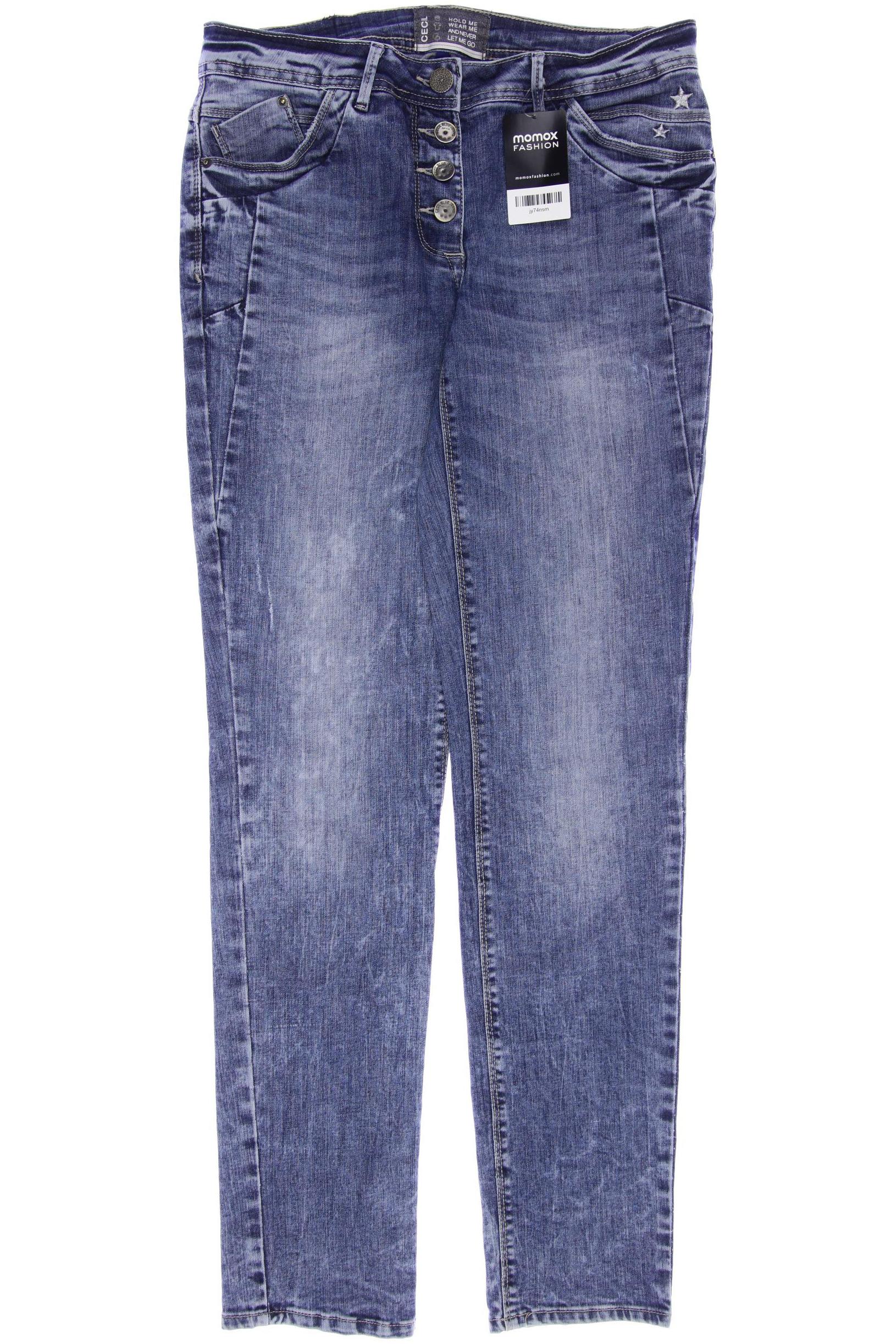 

CECIL Damen Jeans, blau