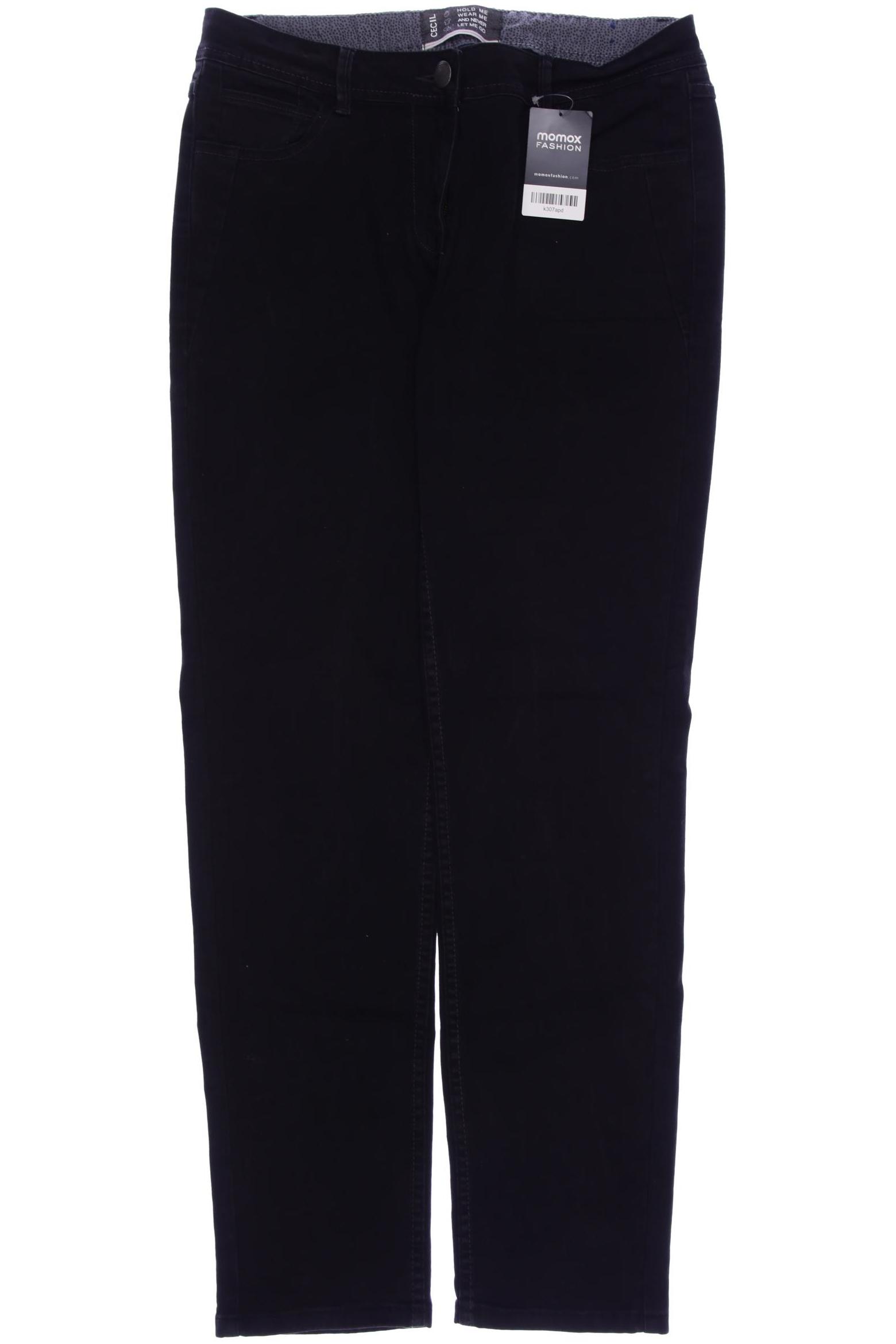 

CECIL Damen Jeans, schwarz