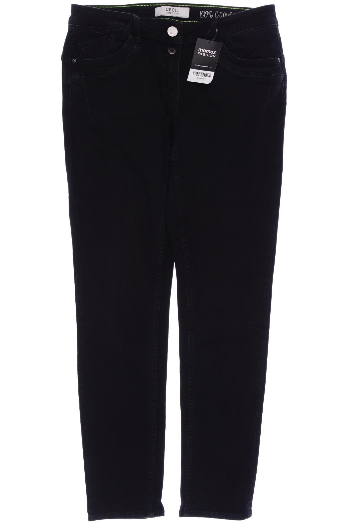 

CECIL Damen Jeans, schwarz