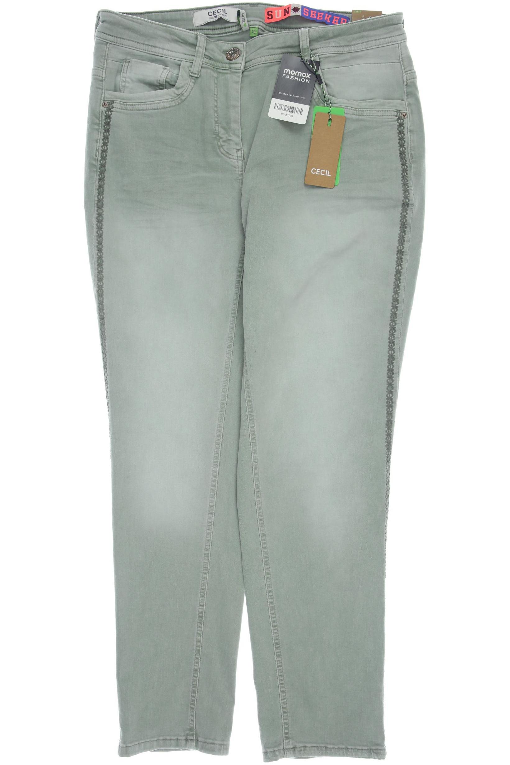 

CECIL Damen Jeans, hellgrün