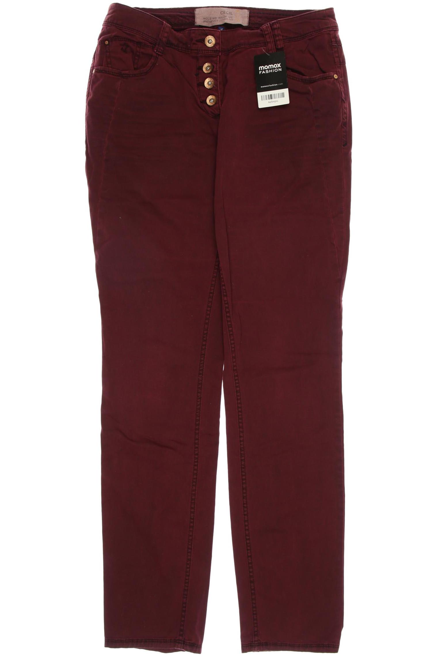 

CECIL Damen Jeans, bordeaux