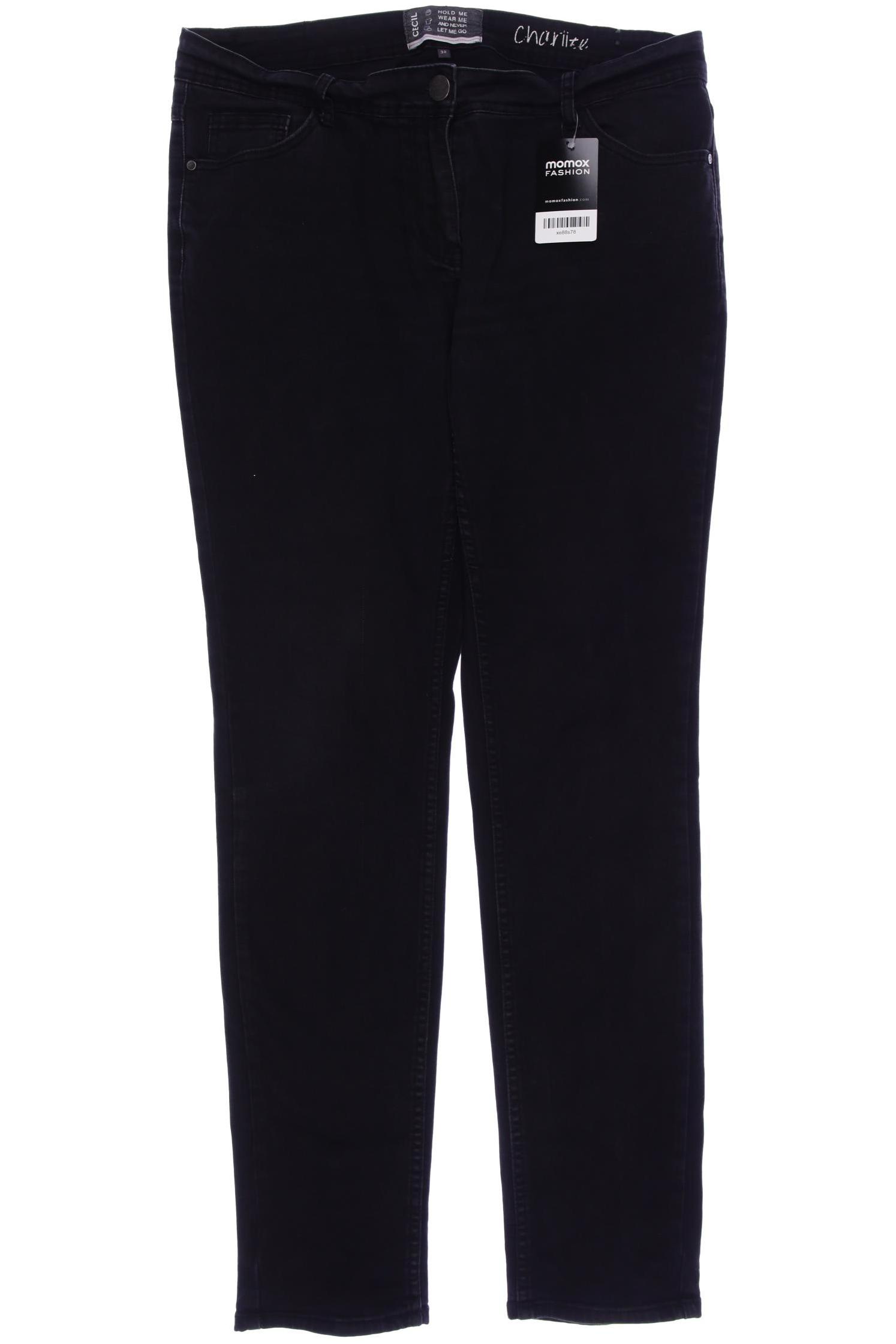 

CECIL Damen Jeans, schwarz