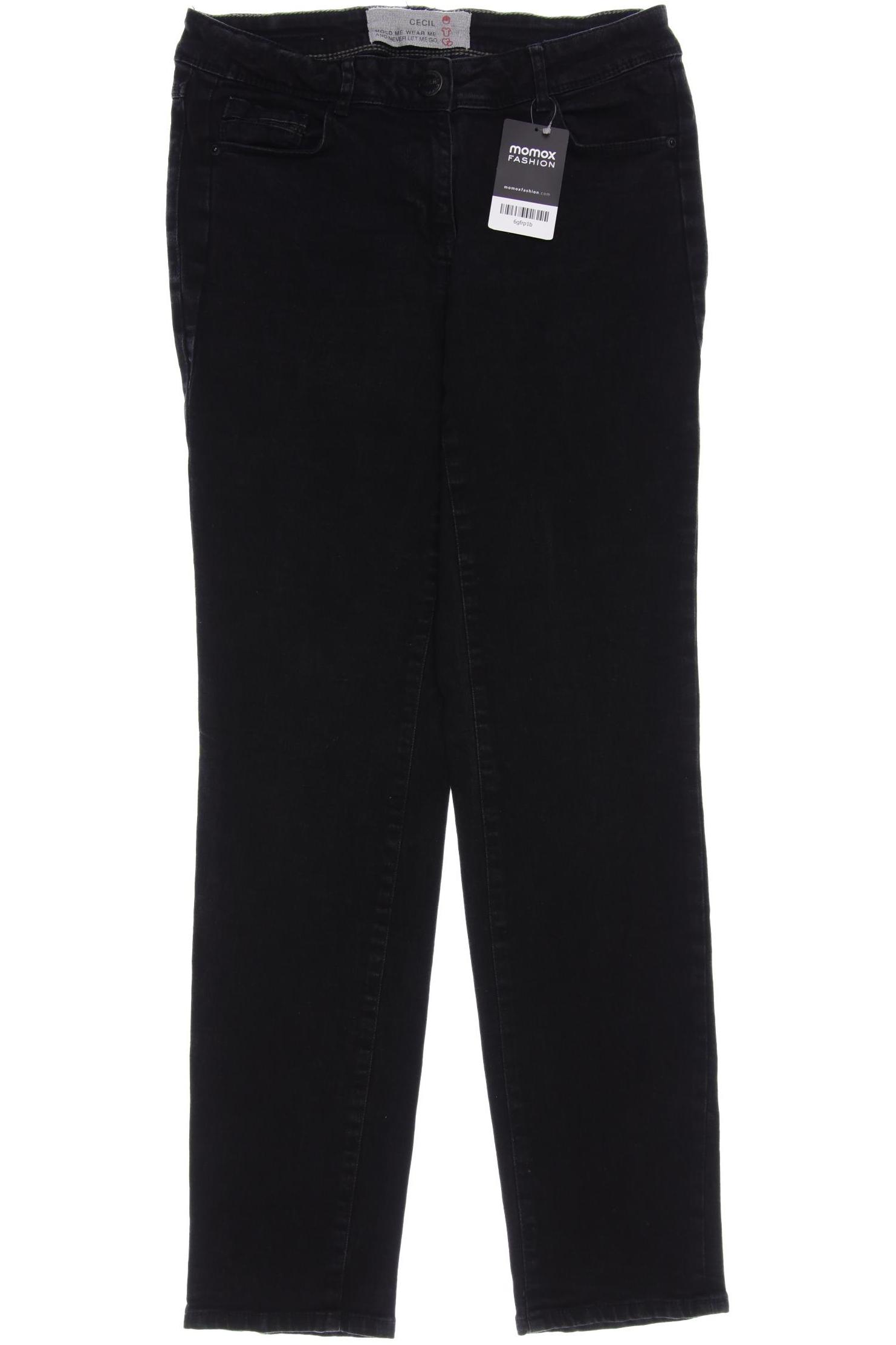 

CECIL Damen Jeans, schwarz
