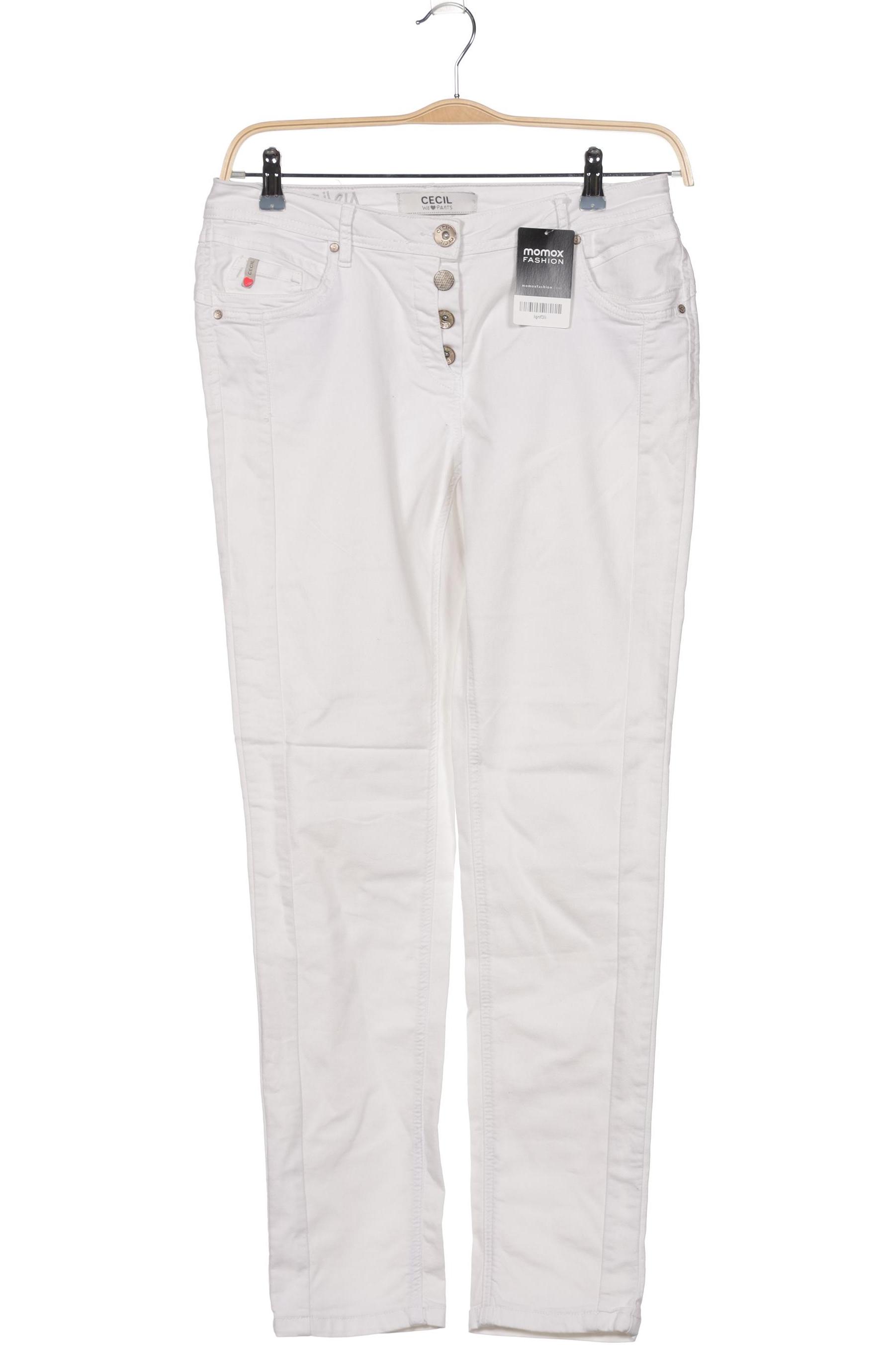 

CECIL Damen Jeans, weiß