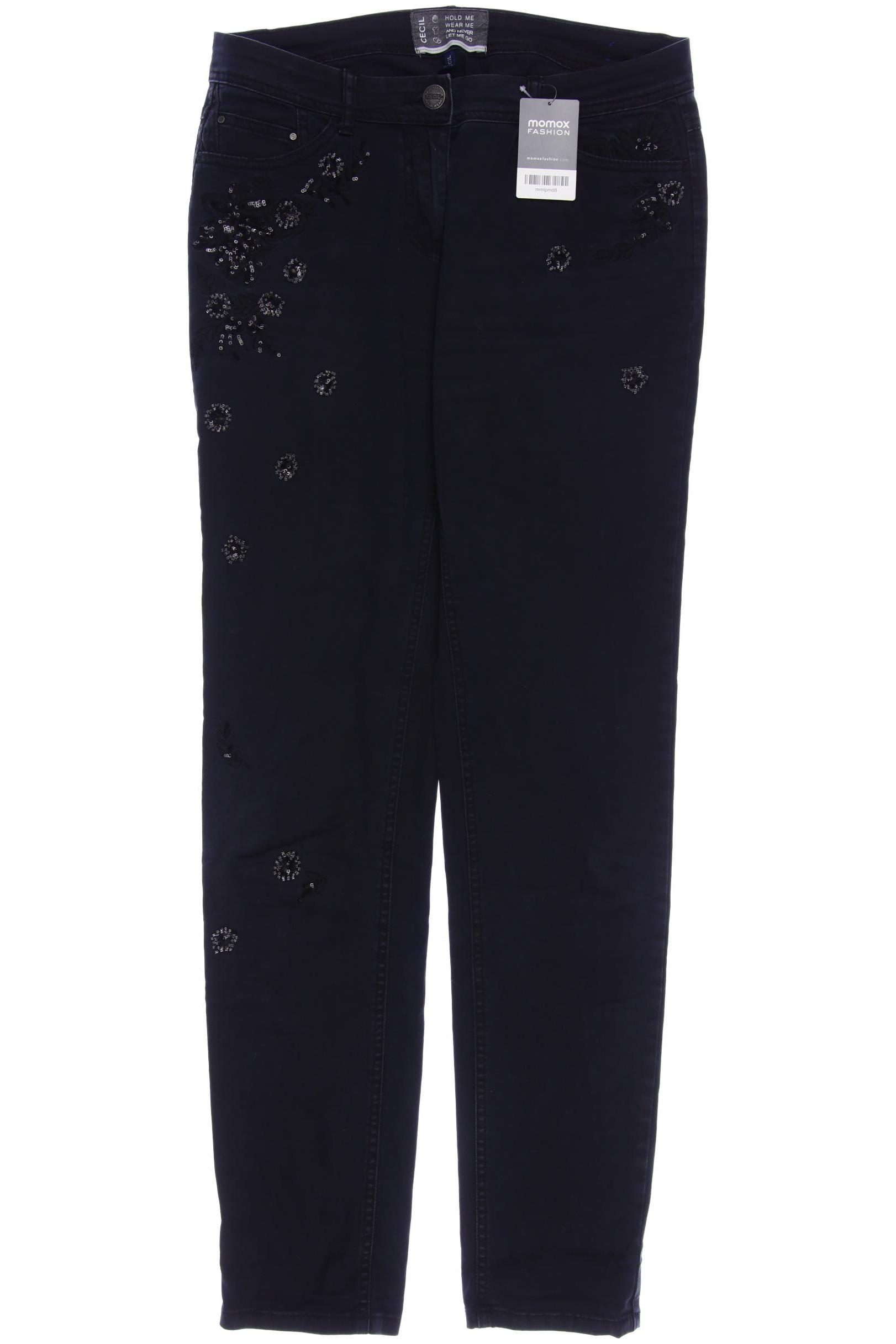 

CECIL Damen Jeans, schwarz