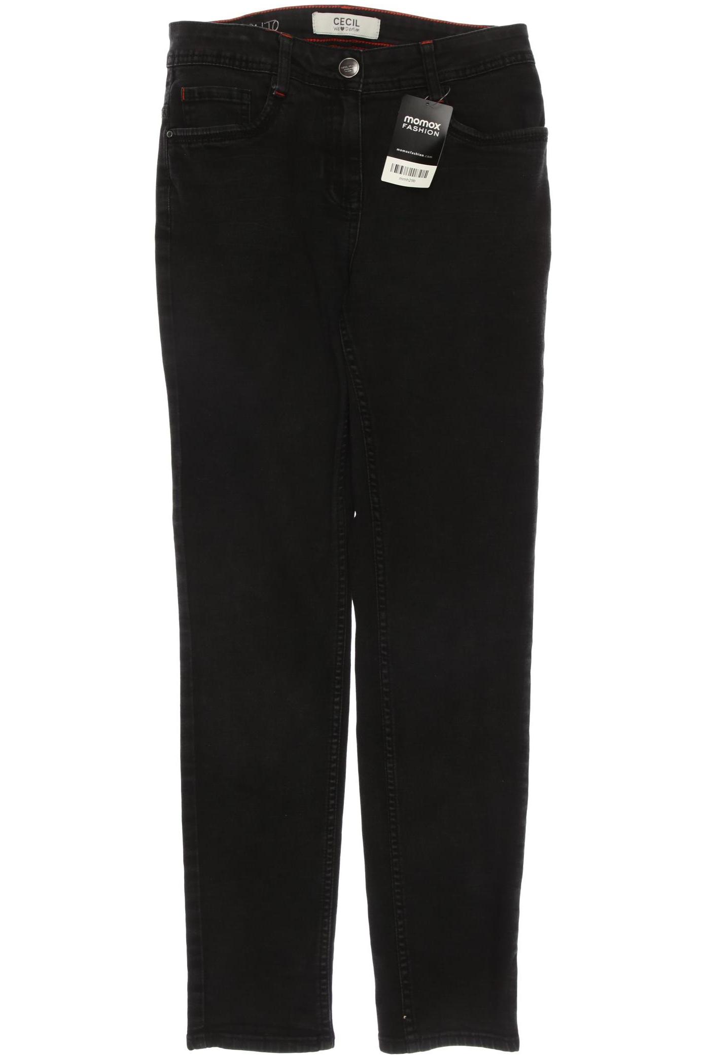 

CECIL Damen Jeans, schwarz