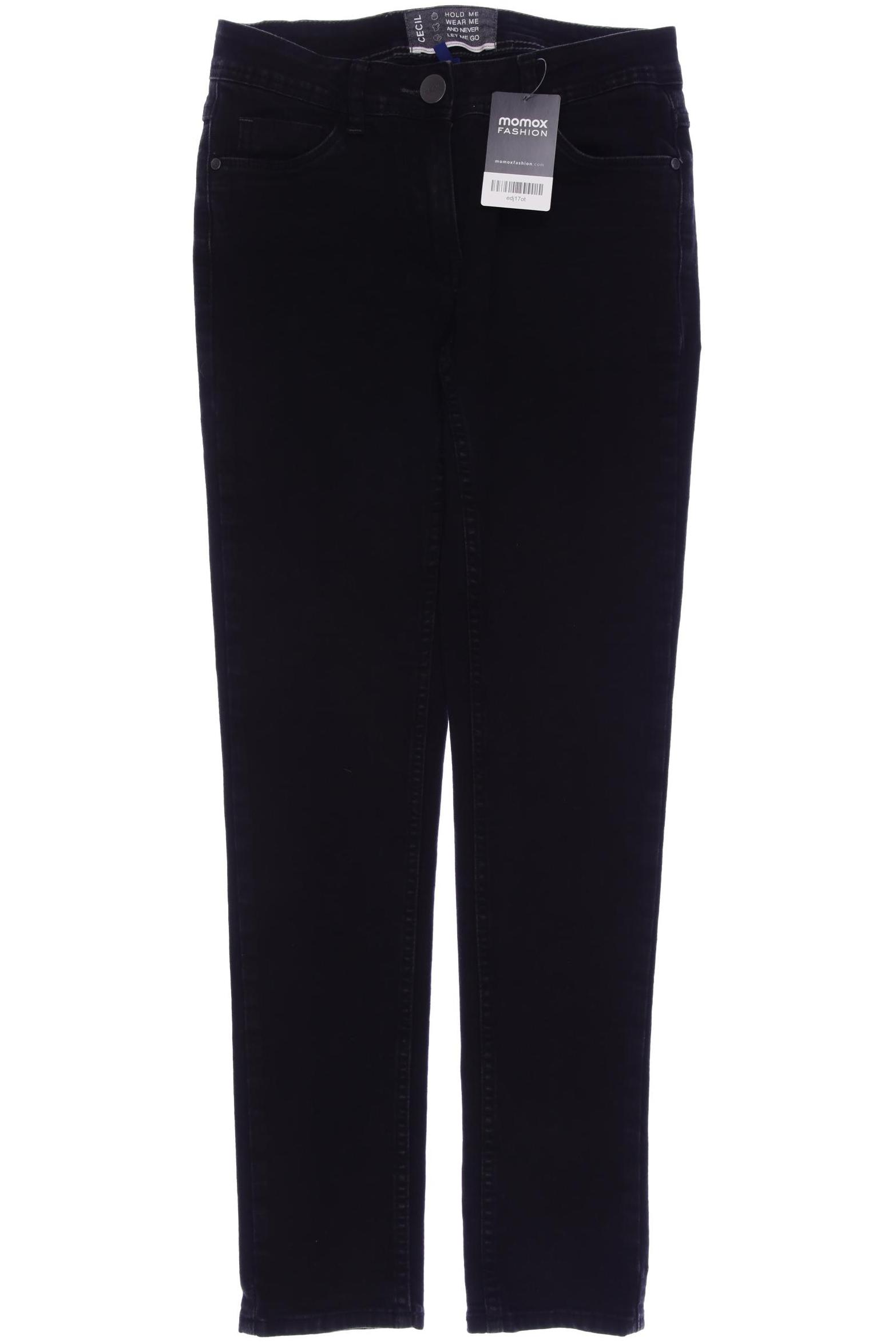 

CECIL Damen Jeans, schwarz