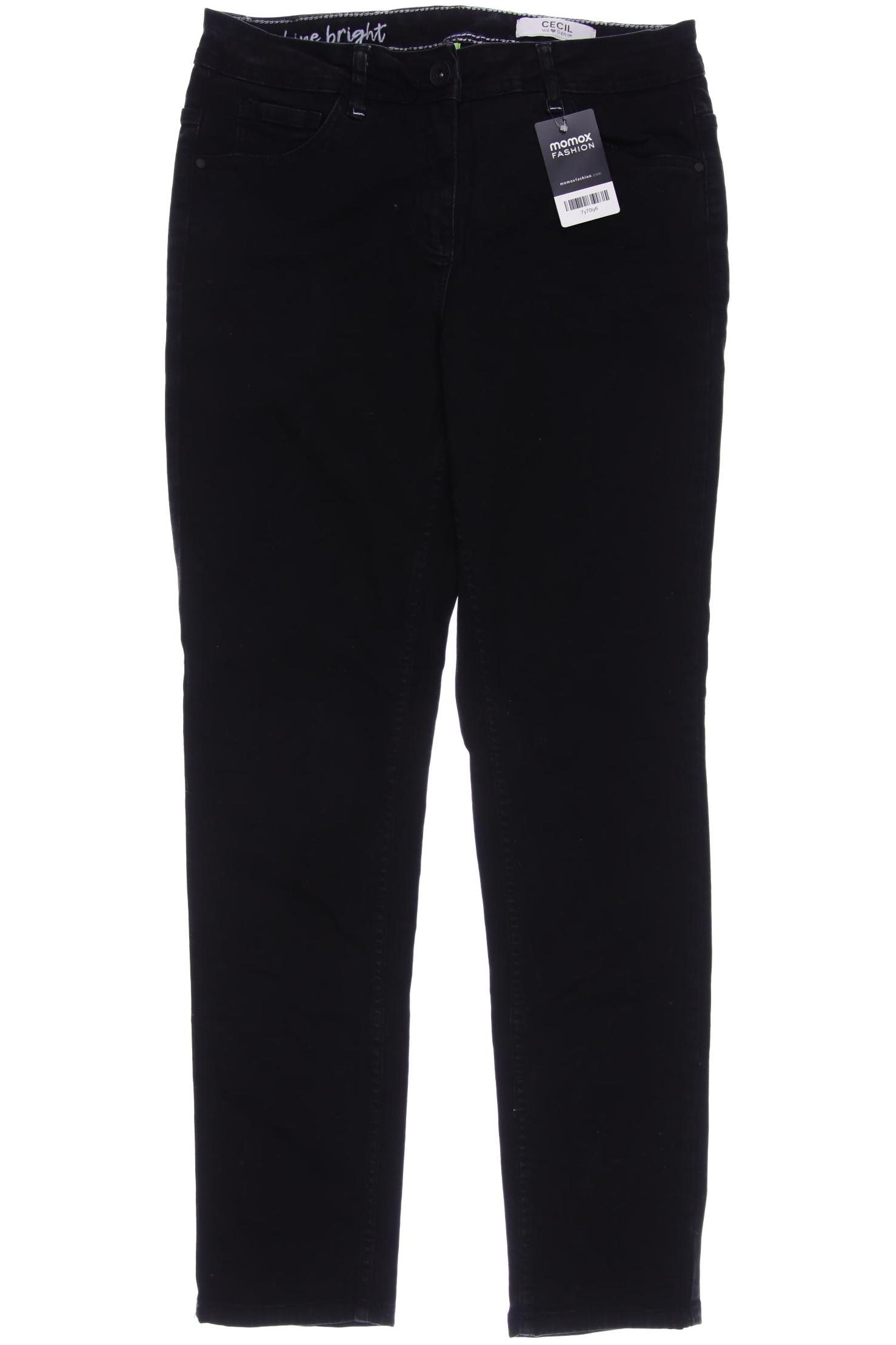 

CECIL Damen Jeans, schwarz