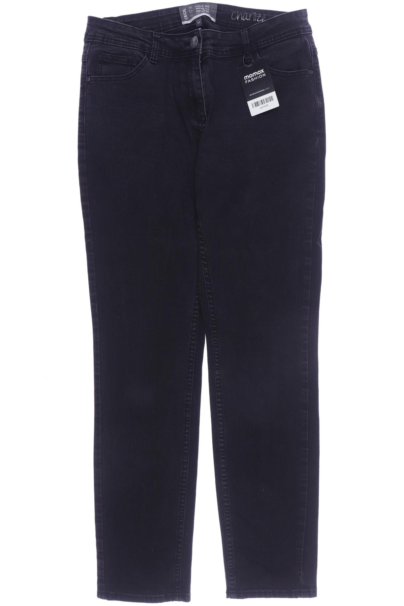

CECIL Damen Jeans, schwarz