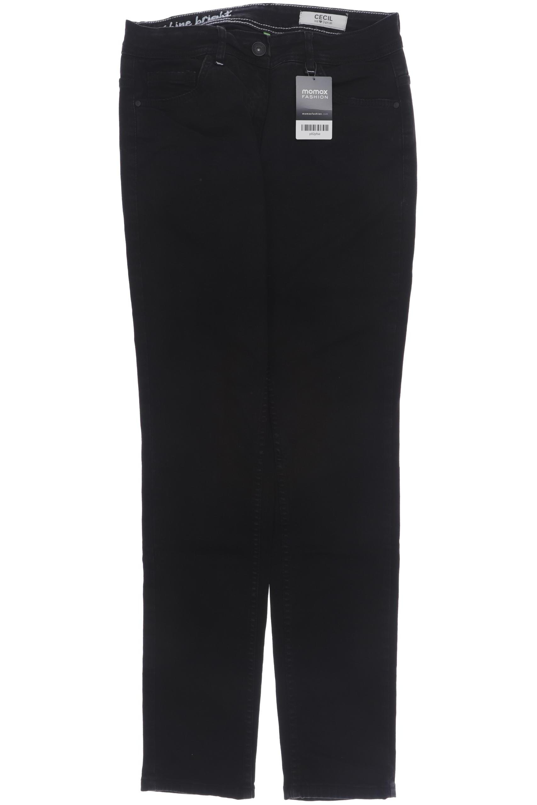 

CECIL Damen Jeans, schwarz