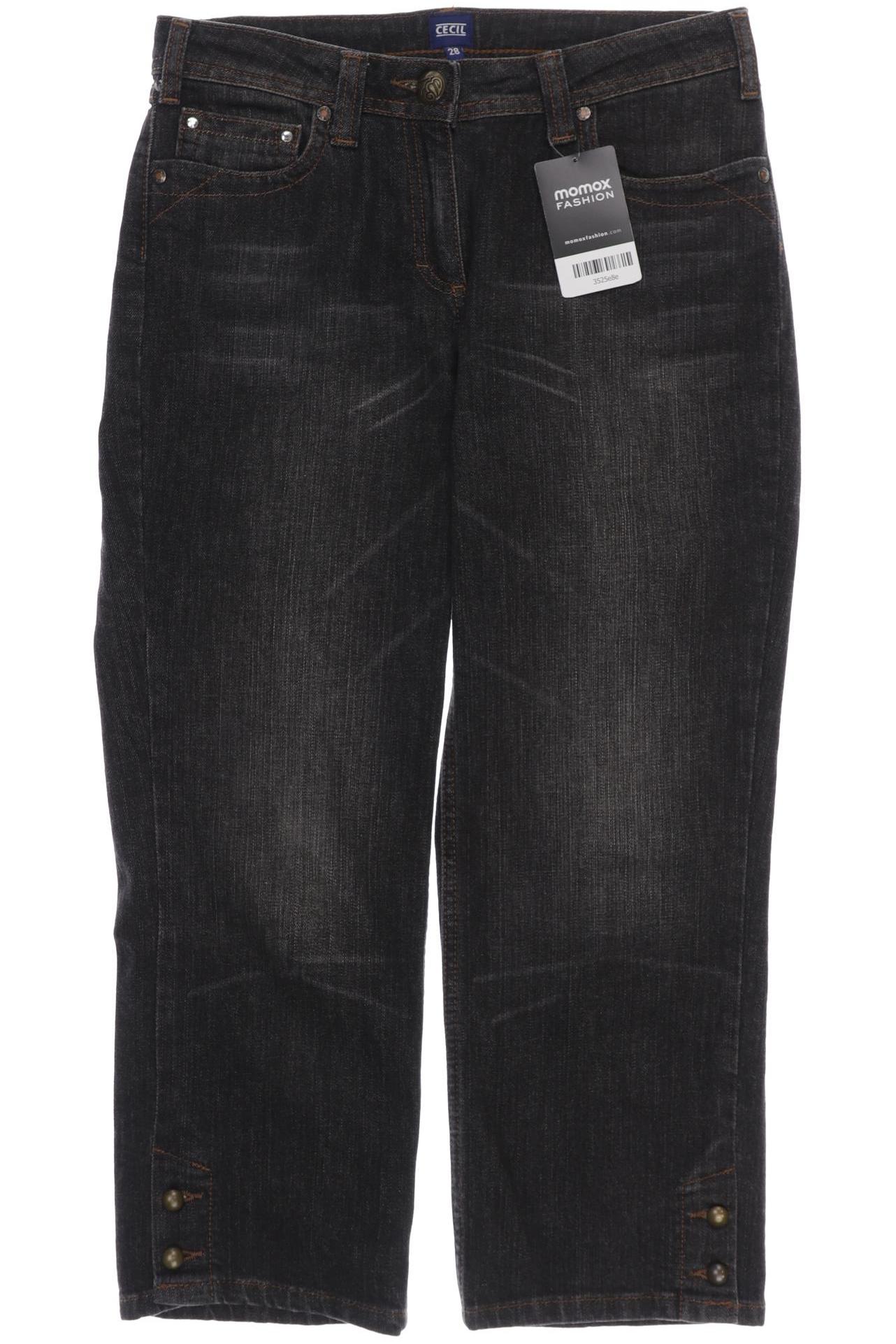 

CECIL Damen Jeans, schwarz