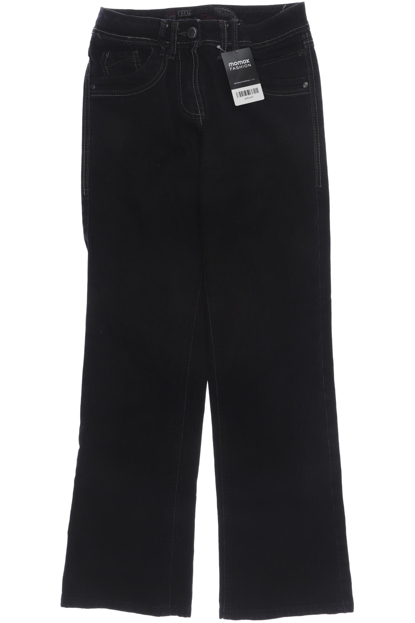 

CECIL Damen Jeans, schwarz