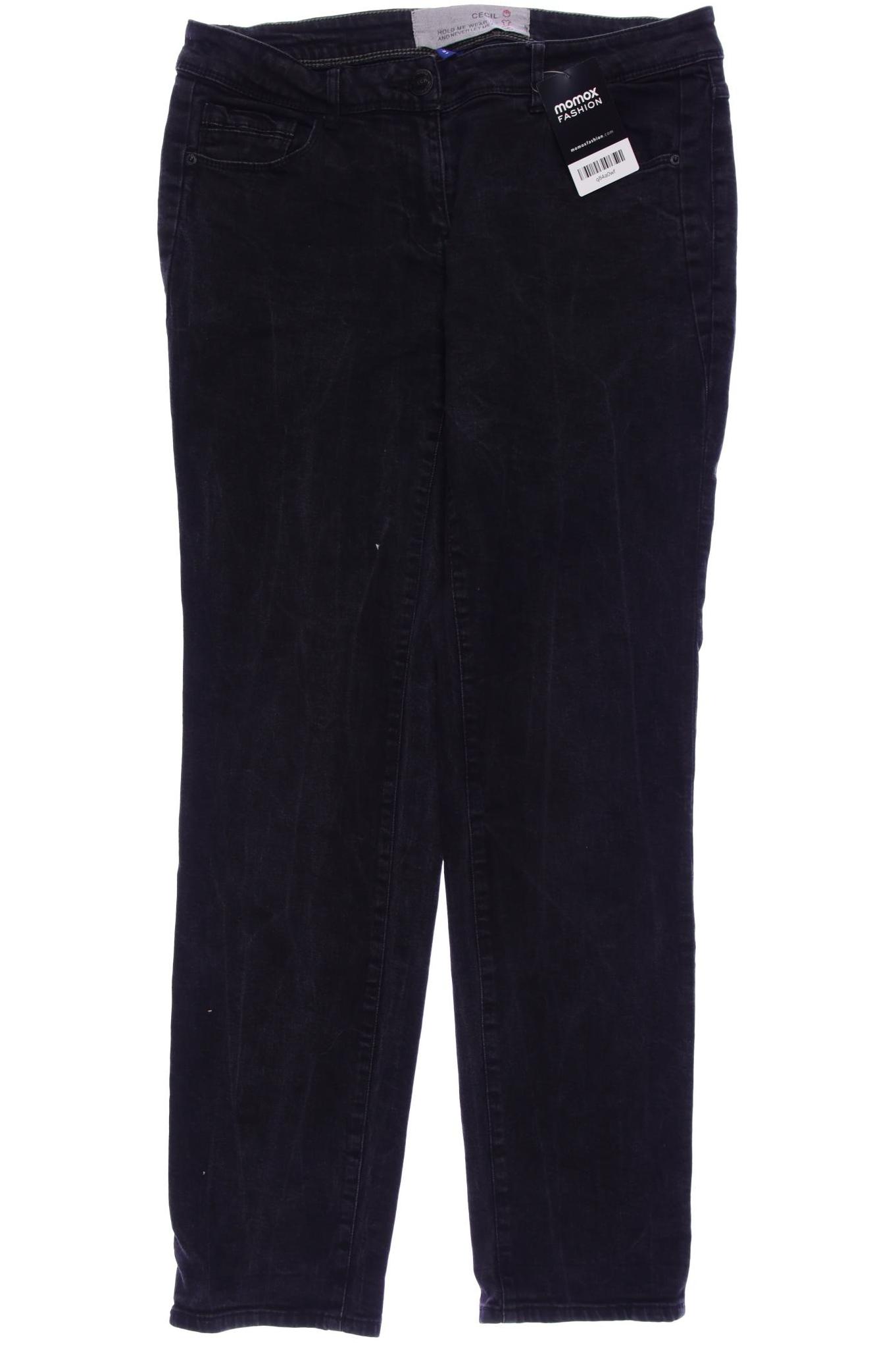 

CECIL Damen Jeans, schwarz