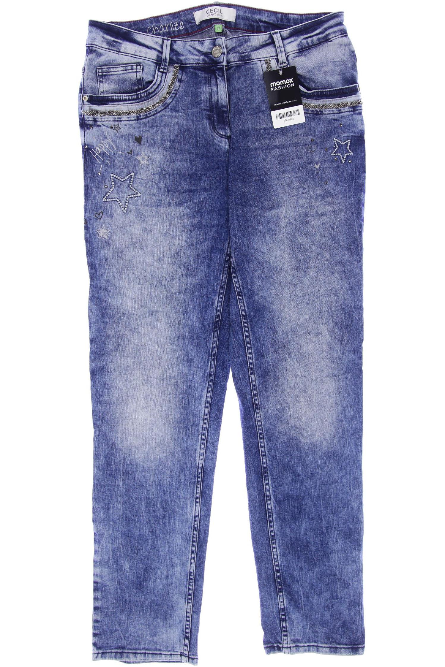 

CECIL Damen Jeans, blau