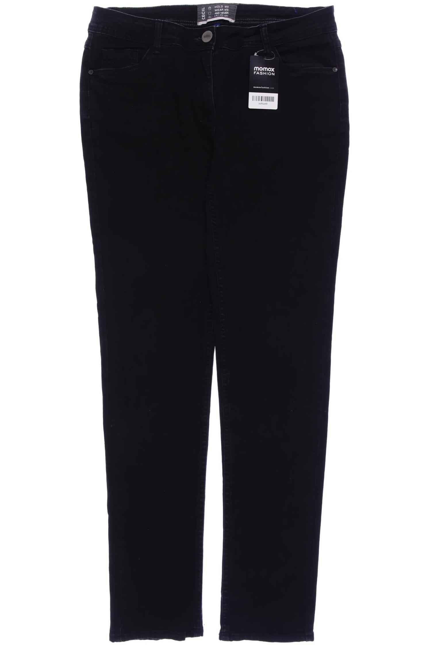 

CECIL Damen Jeans, schwarz