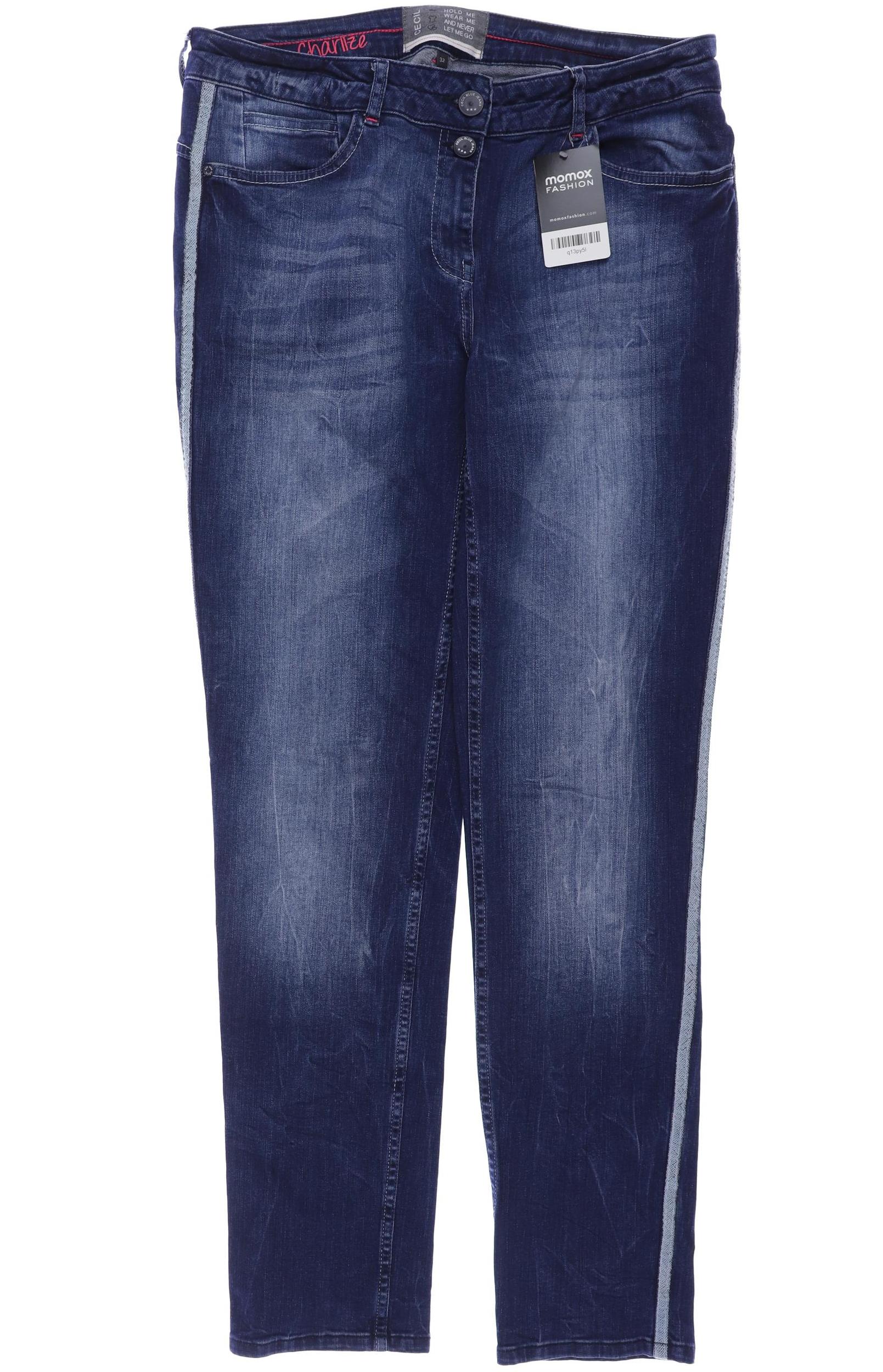 

CECIL Damen Jeans, blau