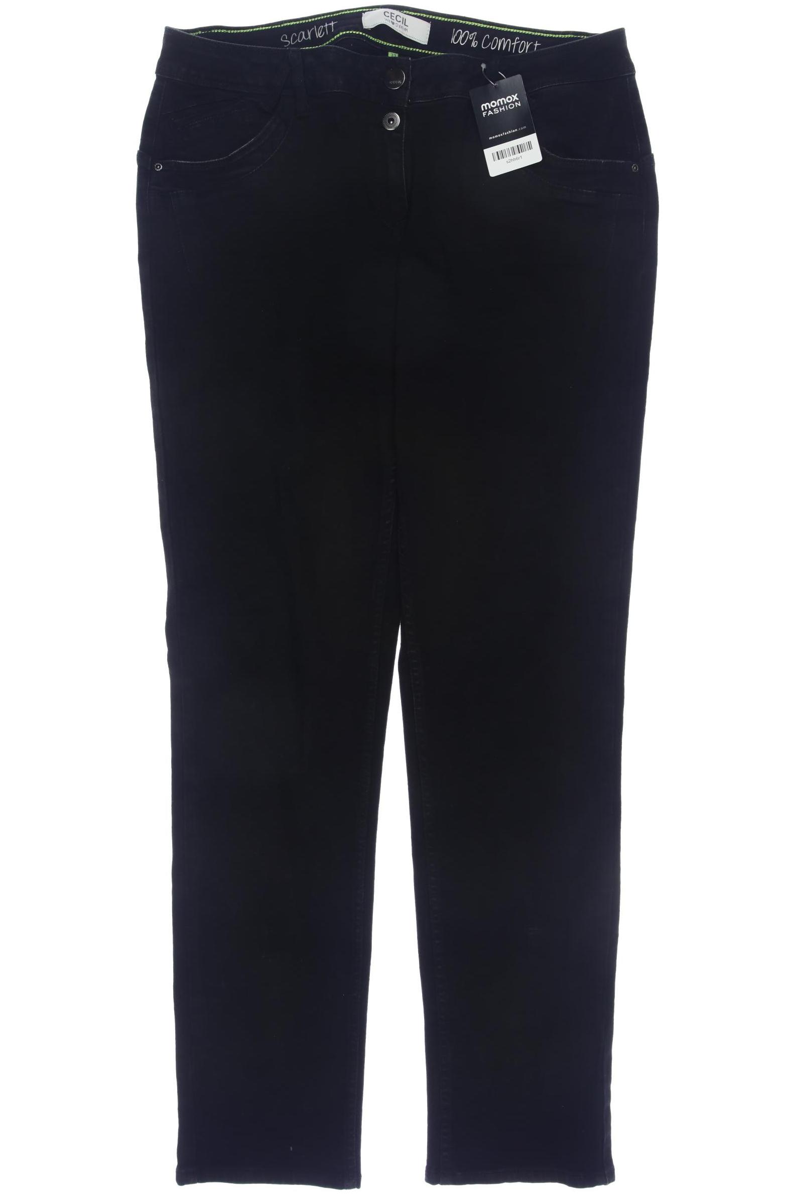 

CECIL Damen Jeans, schwarz